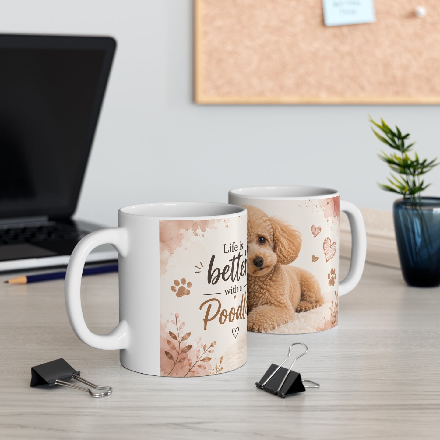 Poodle Puppy Mug – Cute Dog Lover Coffee Cup Gift | Aesthetic Pet Lover Ceramic Mug