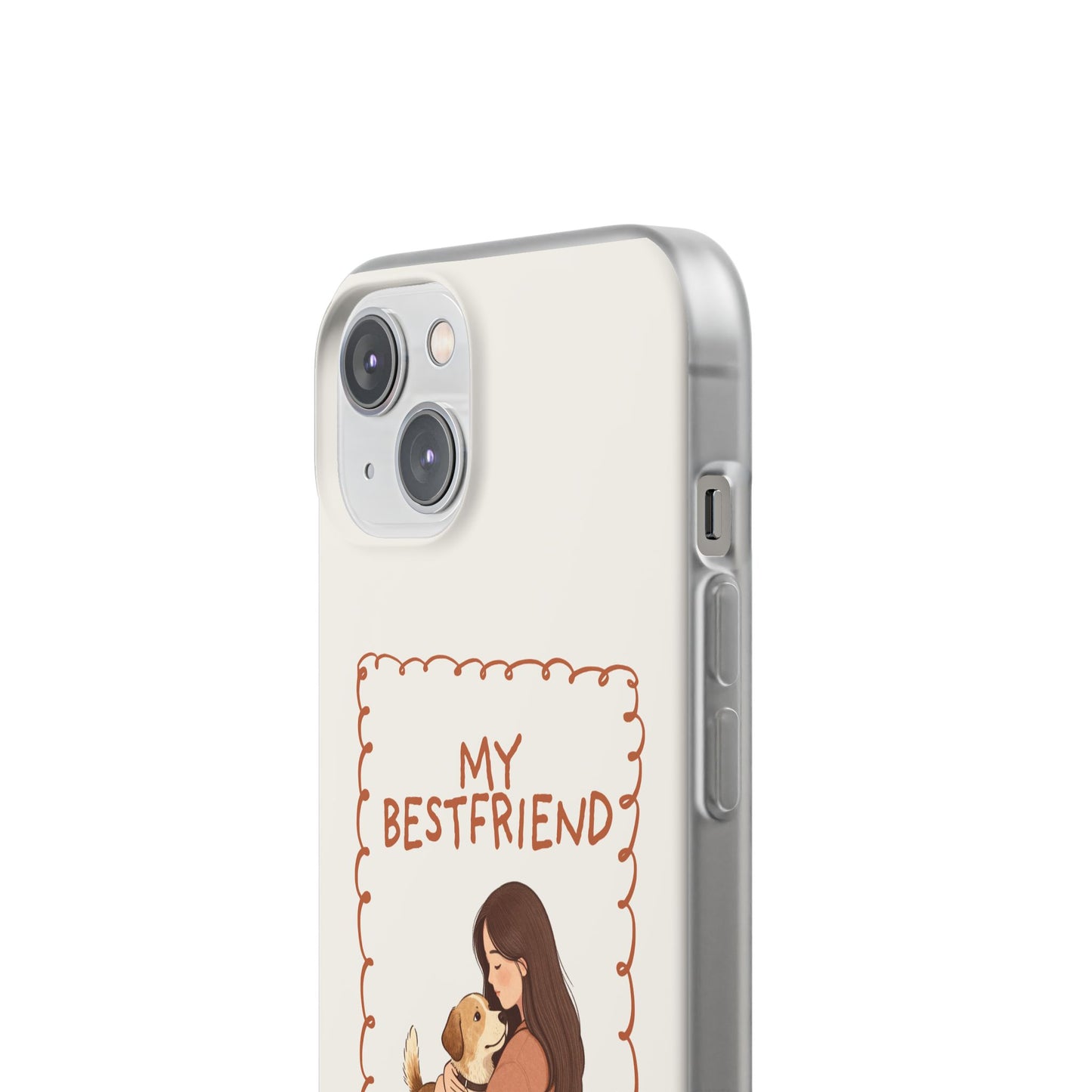 Custom "My Best Friend" Pet Parent Phone Case | Personalised Earth-Tone Minimalist Cover