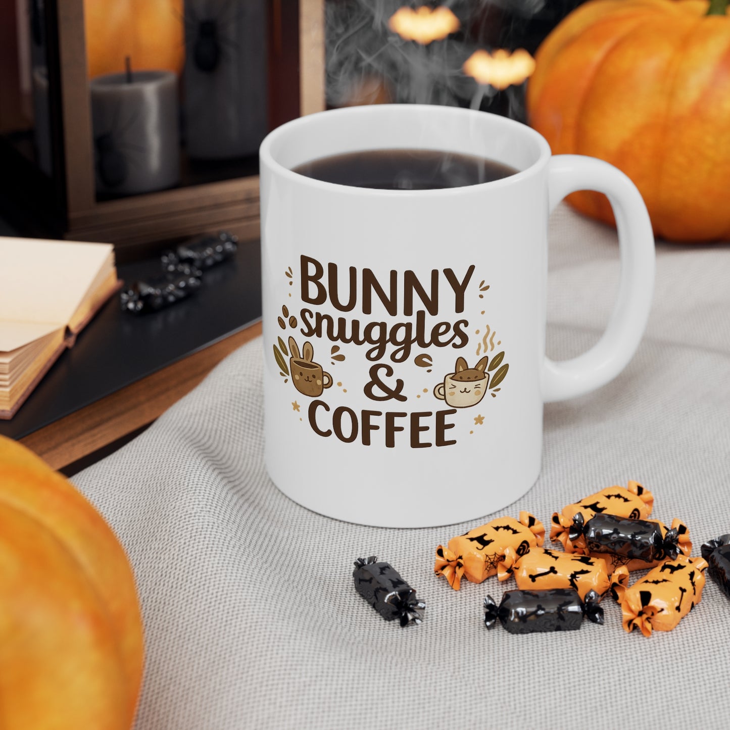 Bunny Snuggles Retro Rabbit Lover Mug - The Mindful Pet Parent Collection