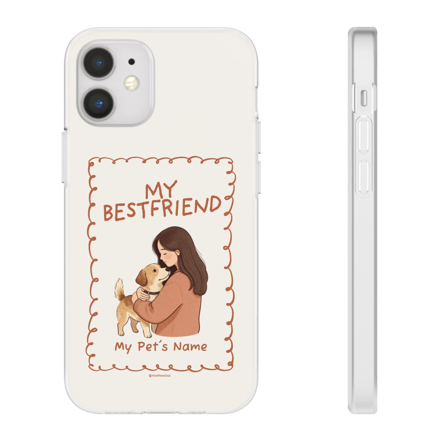 Custom "My Best Friend" Pet Parent Phone Case | Personalised Earth-Tone Minimalist Cover