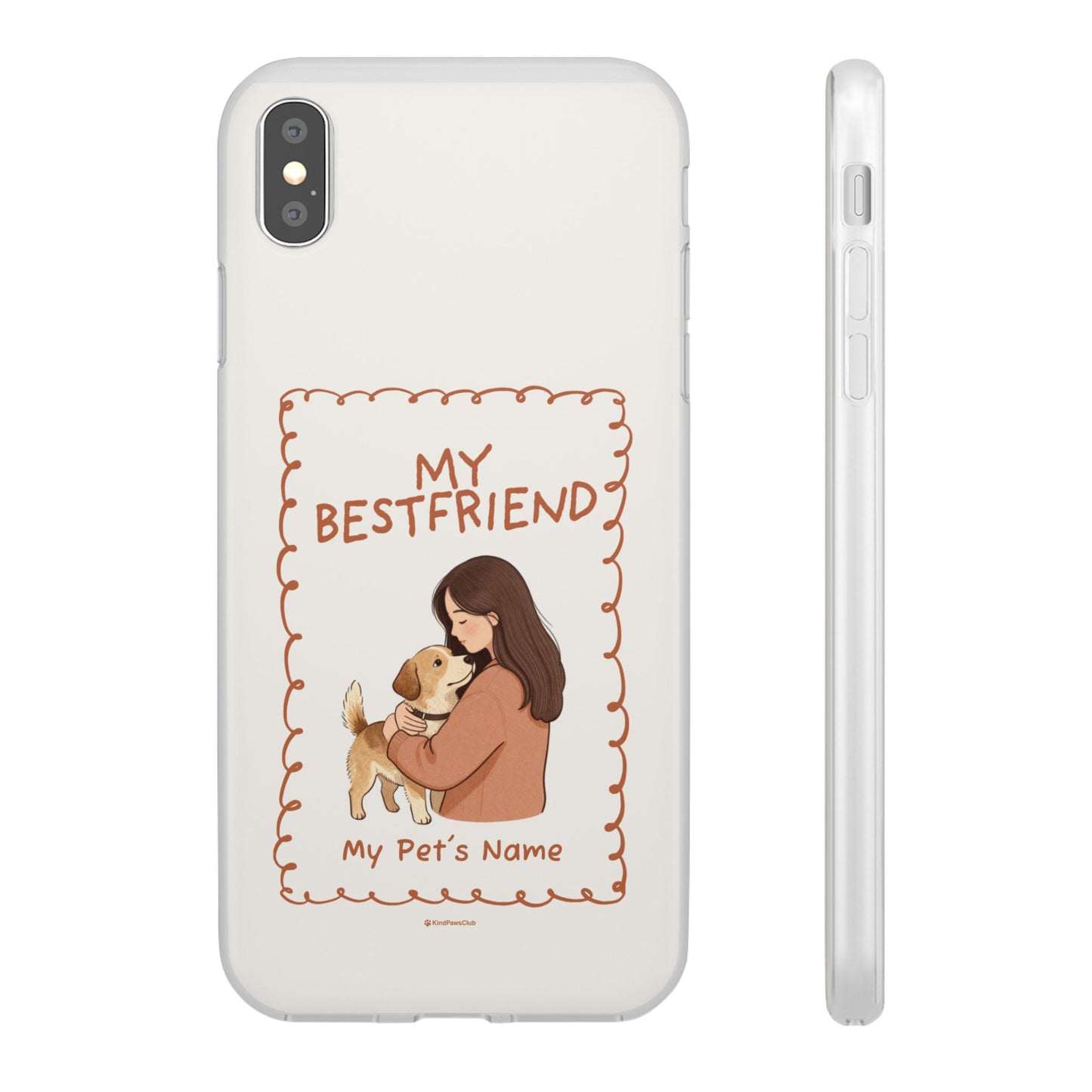 Custom "My Best Friend" Pet Parent Phone Case | Personalised Earth-Tone Minimalist Cover