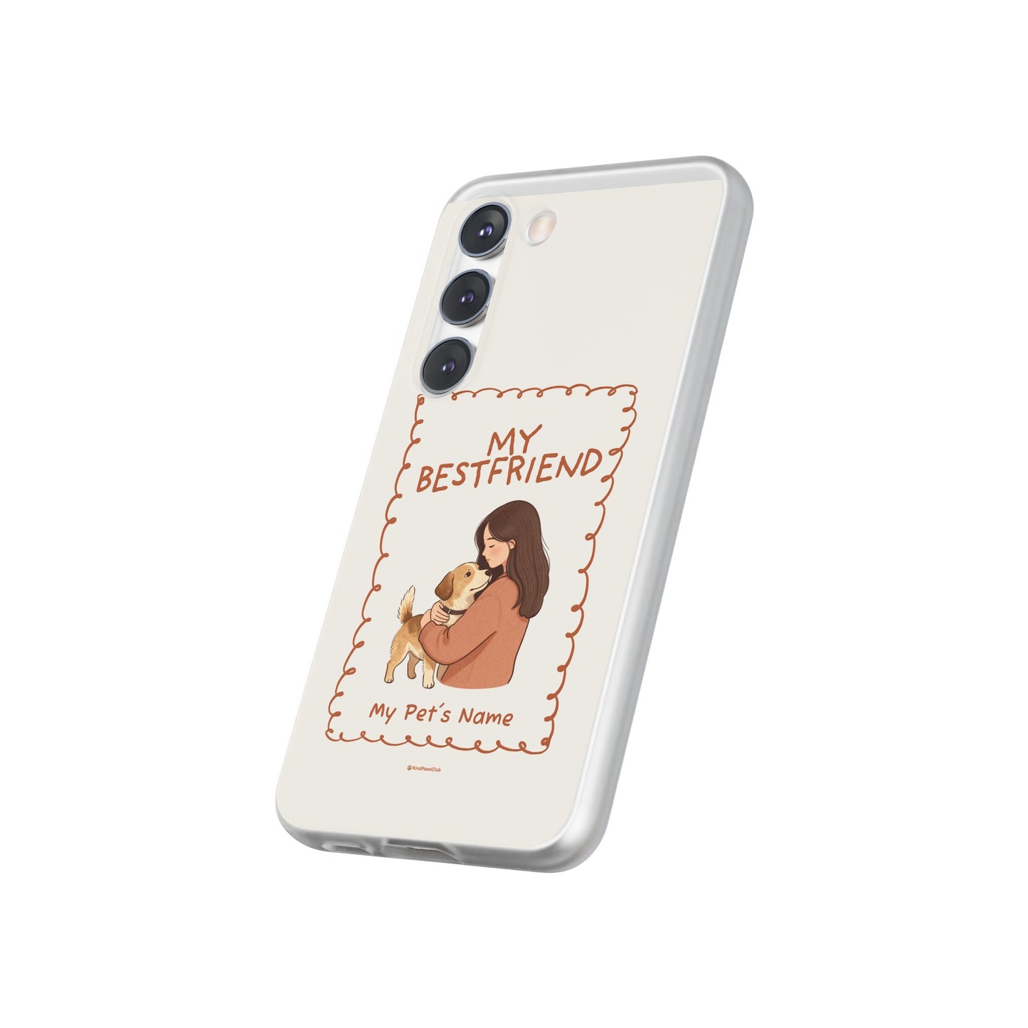 Custom "My Best Friend" Pet Parent Phone Case | Personalised Earth-Tone Minimalist Cover