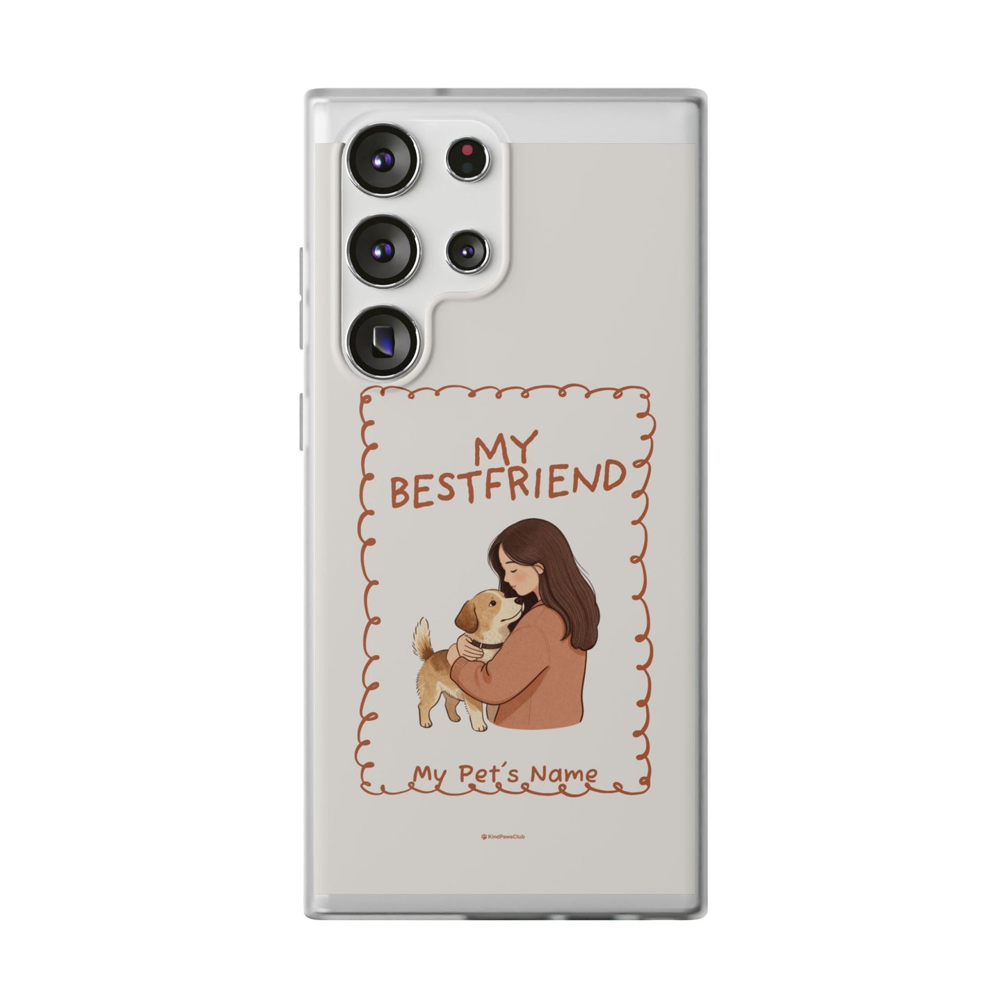 Custom "My Best Friend" Pet Parent Phone Case | Personalised Earth-Tone Minimalist Cover
