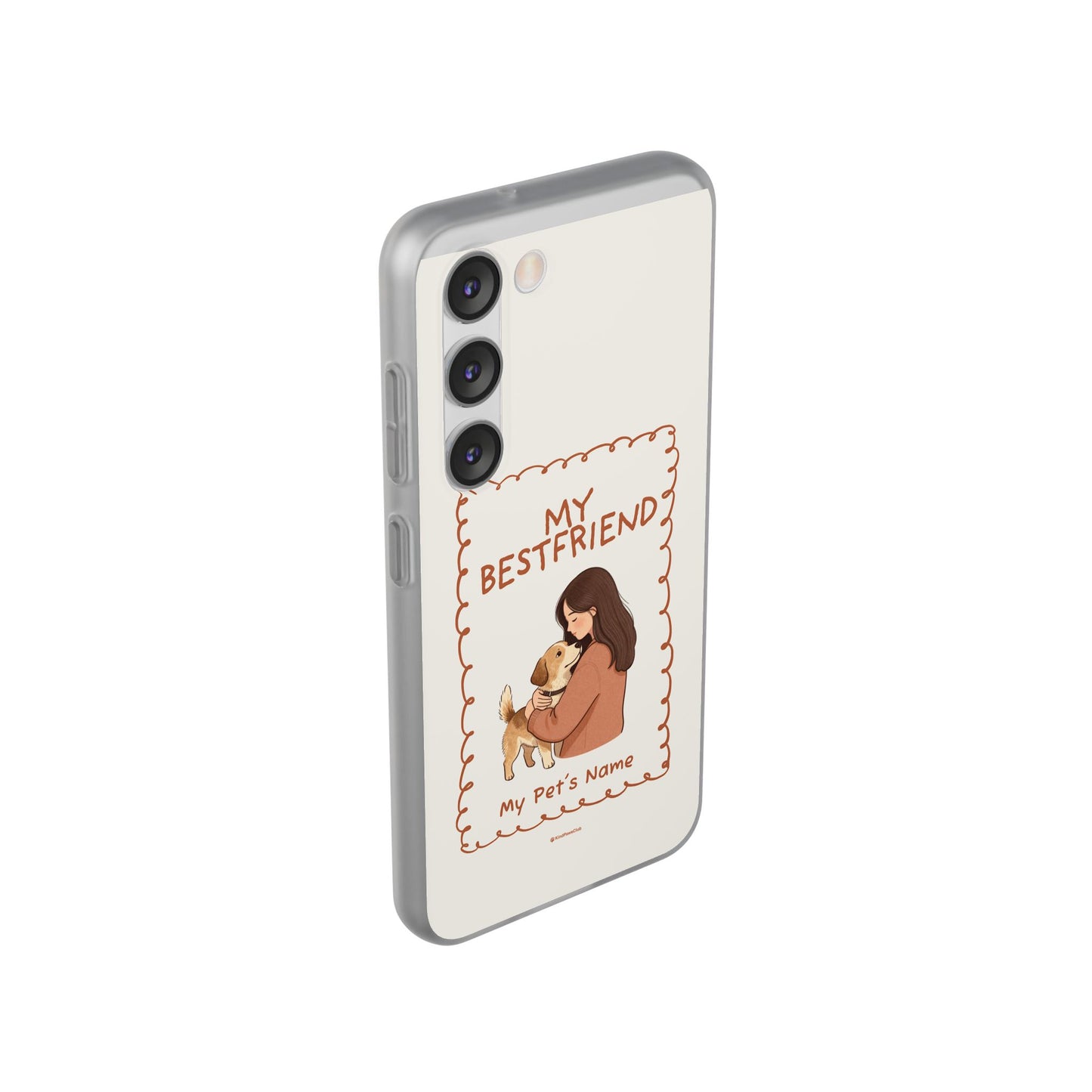 Custom "My Best Friend" Pet Parent Phone Case | Personalised Earth-Tone Minimalist Cover