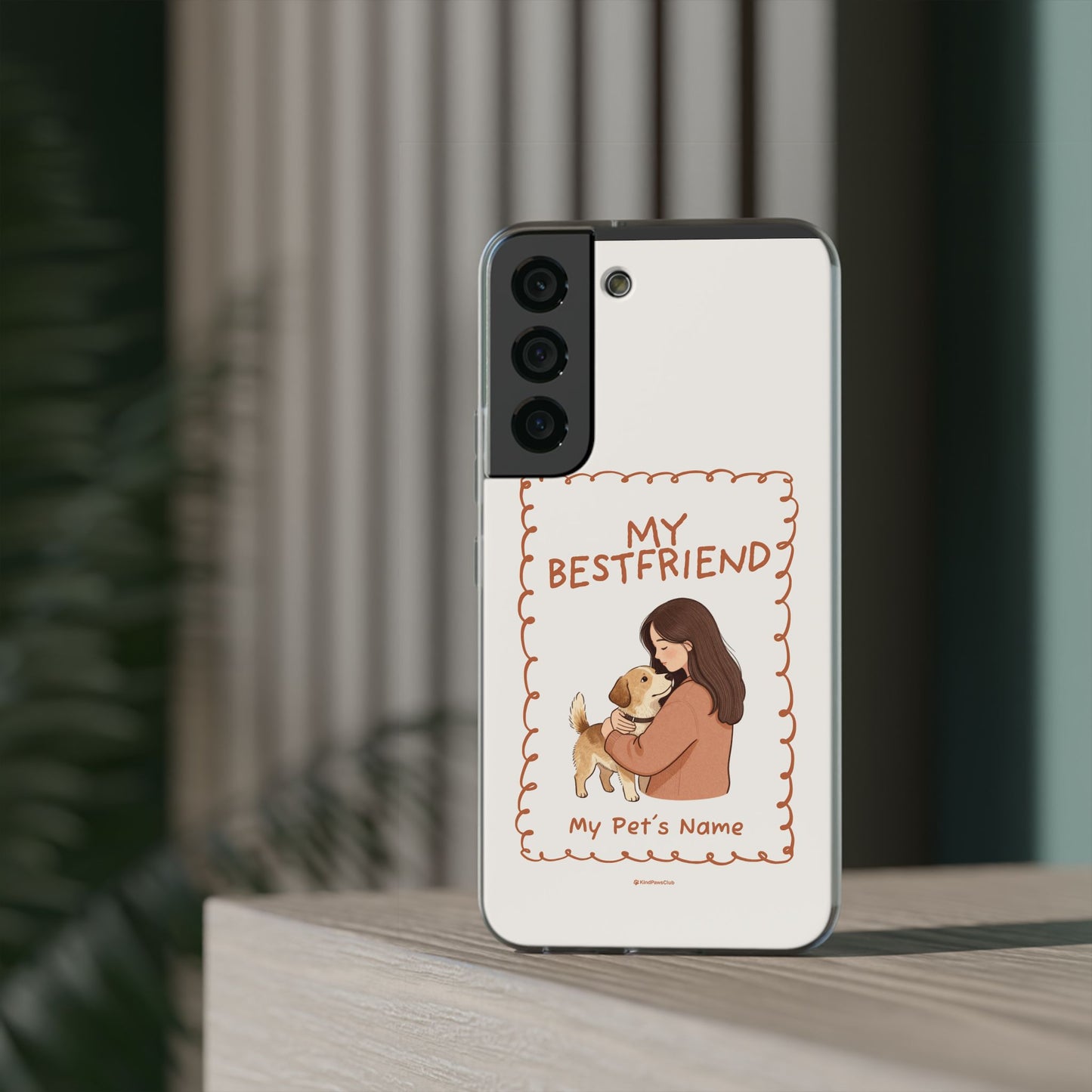 Custom "My Best Friend" Pet Parent Phone Case | Personalised Earth-Tone Minimalist Cover