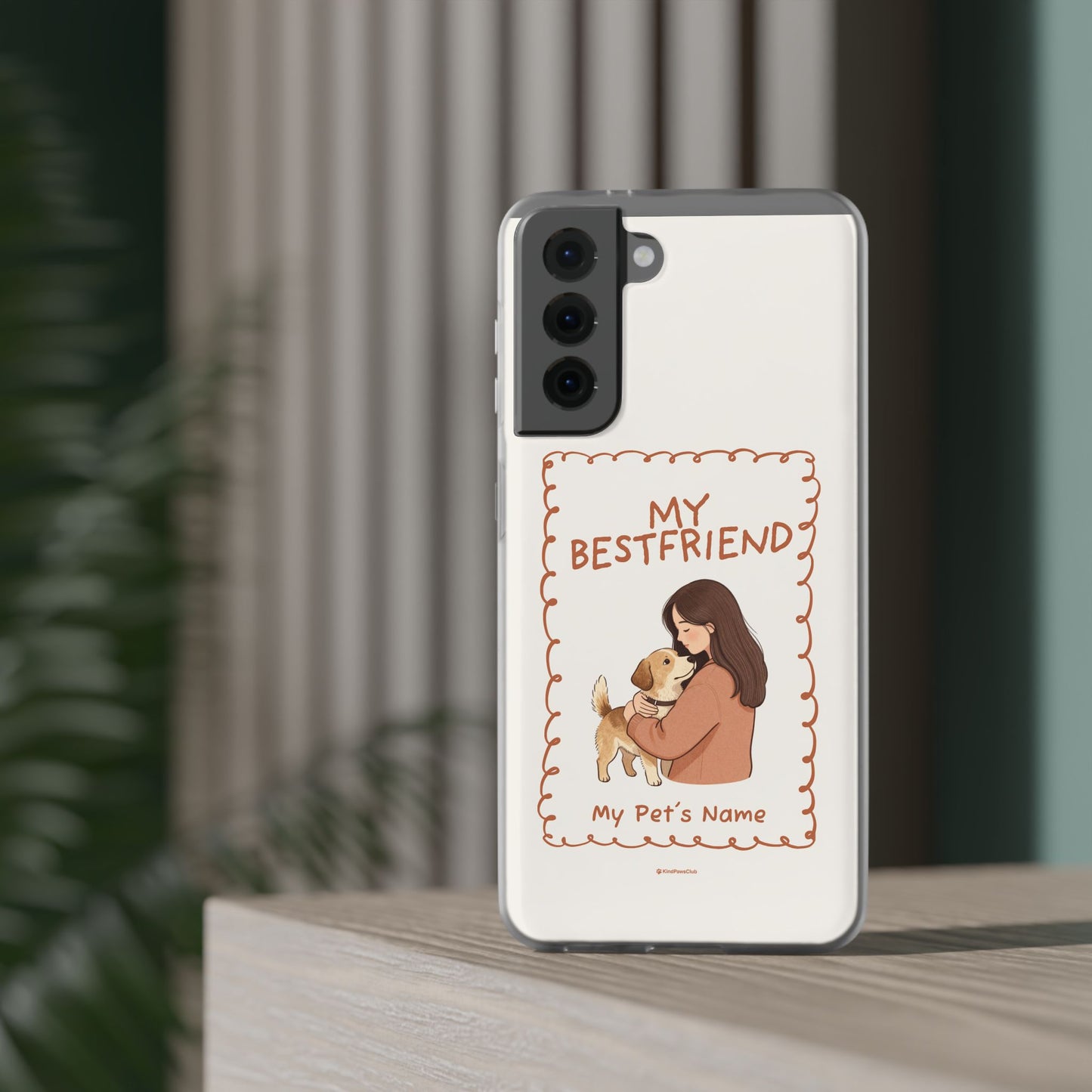 Custom "My Best Friend" Pet Parent Phone Case | Personalised Earth-Tone Minimalist Cover