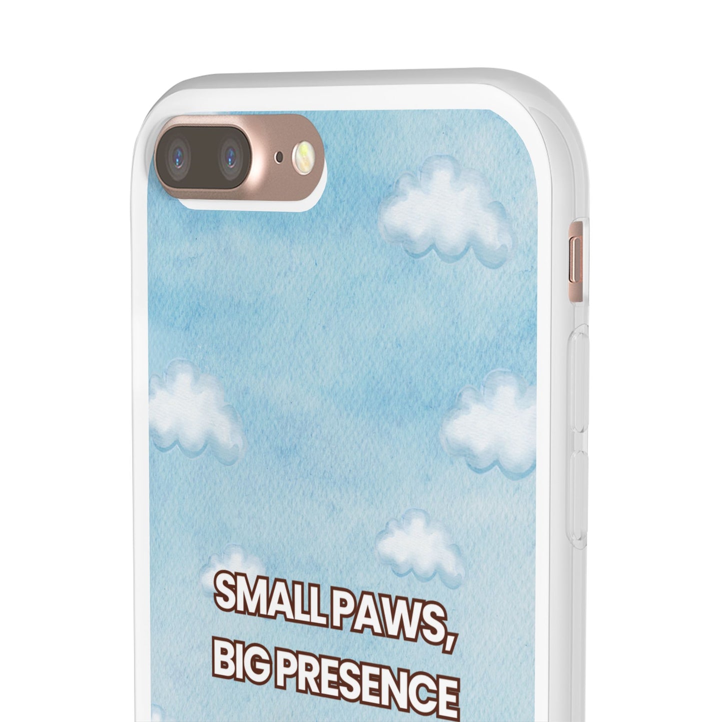 "Small Paws, Big Presence" iPhone Case – Whimsical Dog & Clouds Eco-Friendly Phone Cover