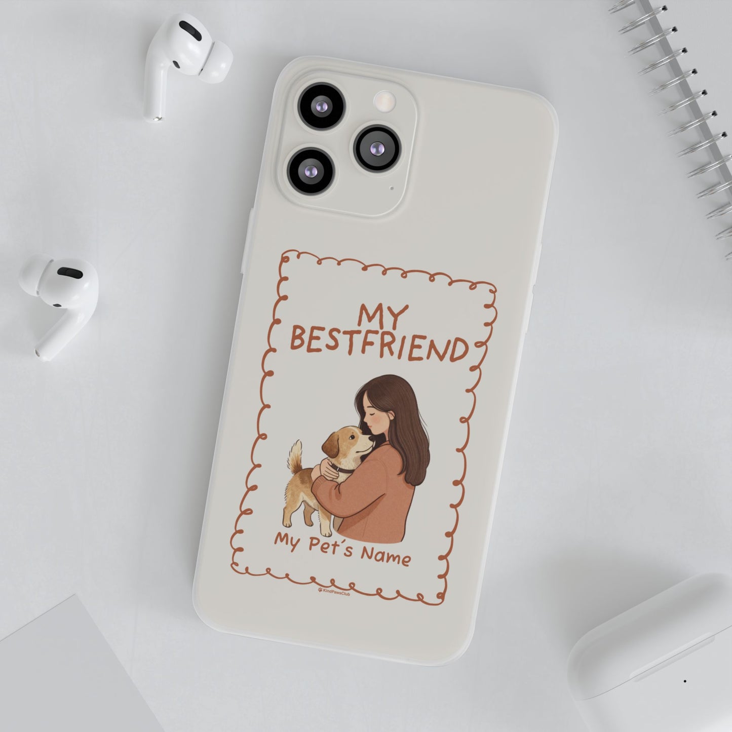 Custom "My Best Friend" Pet Parent Phone Case | Personalised Earth-Tone Minimalist Cover