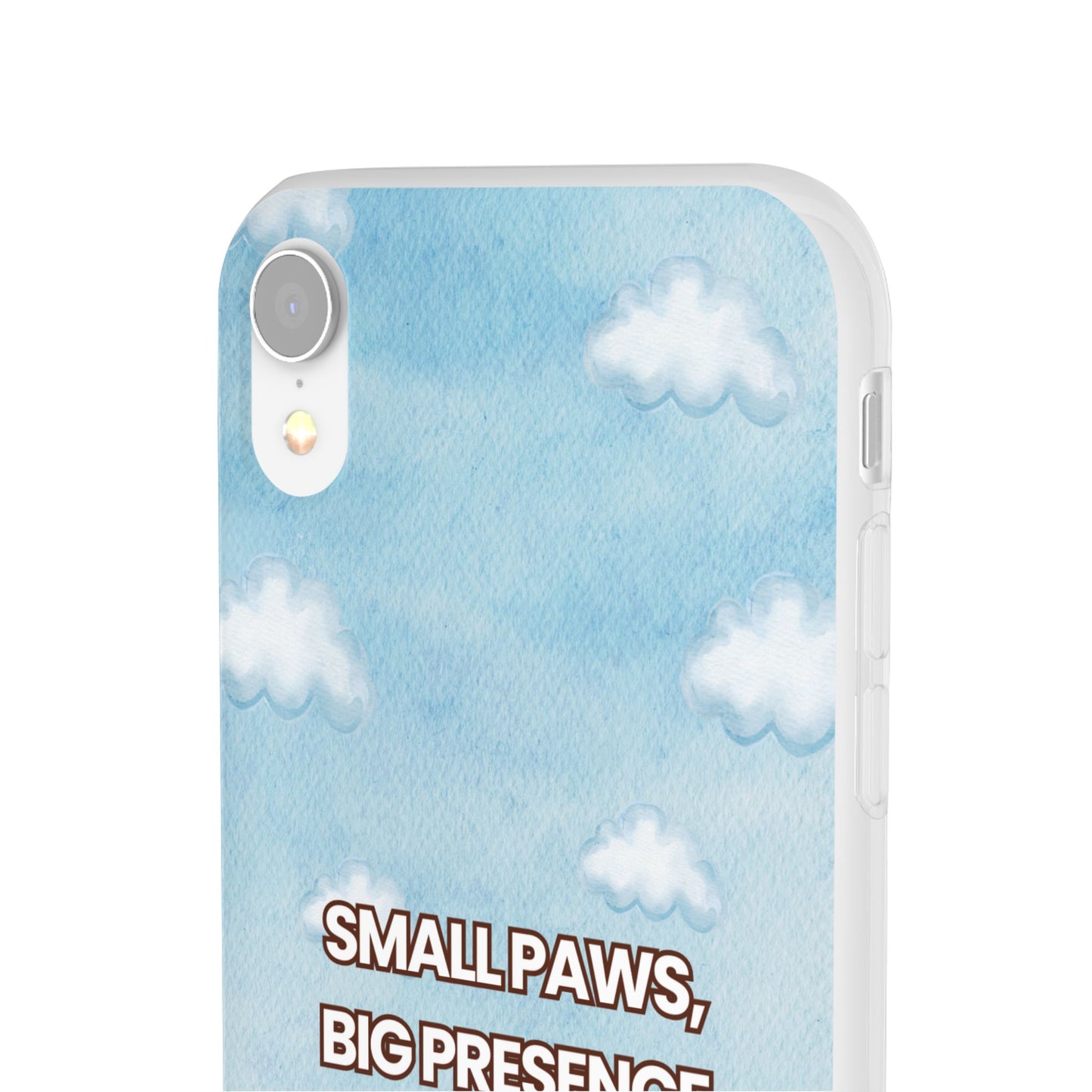 "Small Paws, Big Presence" iPhone Case – Whimsical Dog & Clouds Eco-Friendly Phone Cover