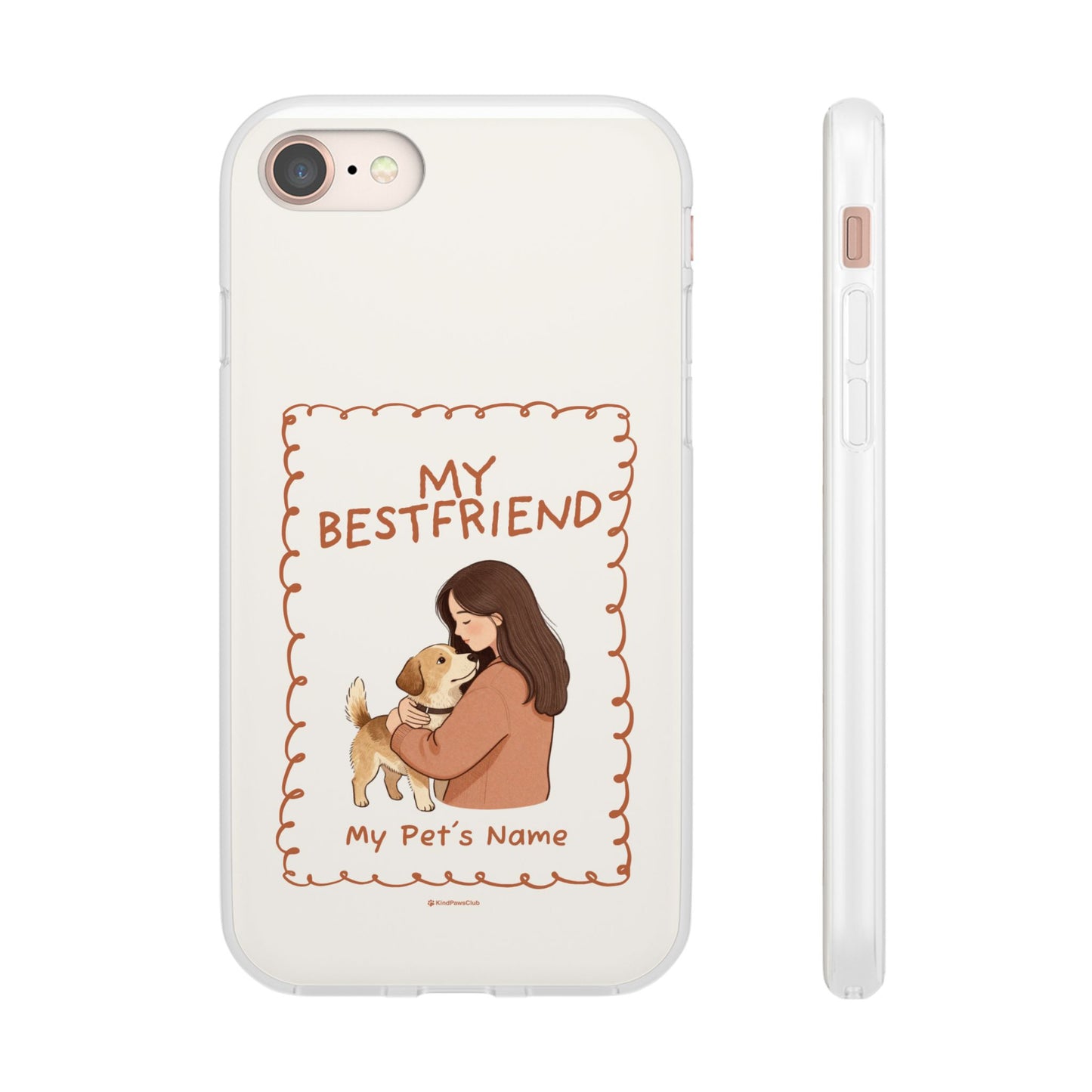Custom "My Best Friend" Pet Parent Phone Case | Personalised Earth-Tone Minimalist Cover