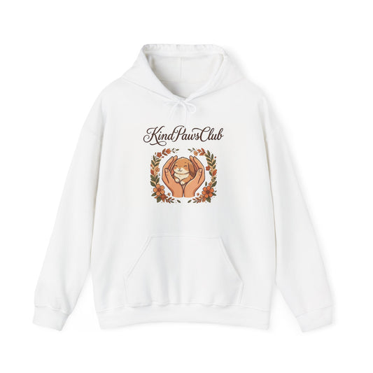 KindPawsClub Retro Bunny "Gentle Hearts" Hoodie – 70s Minimalist Wellness Streetwear