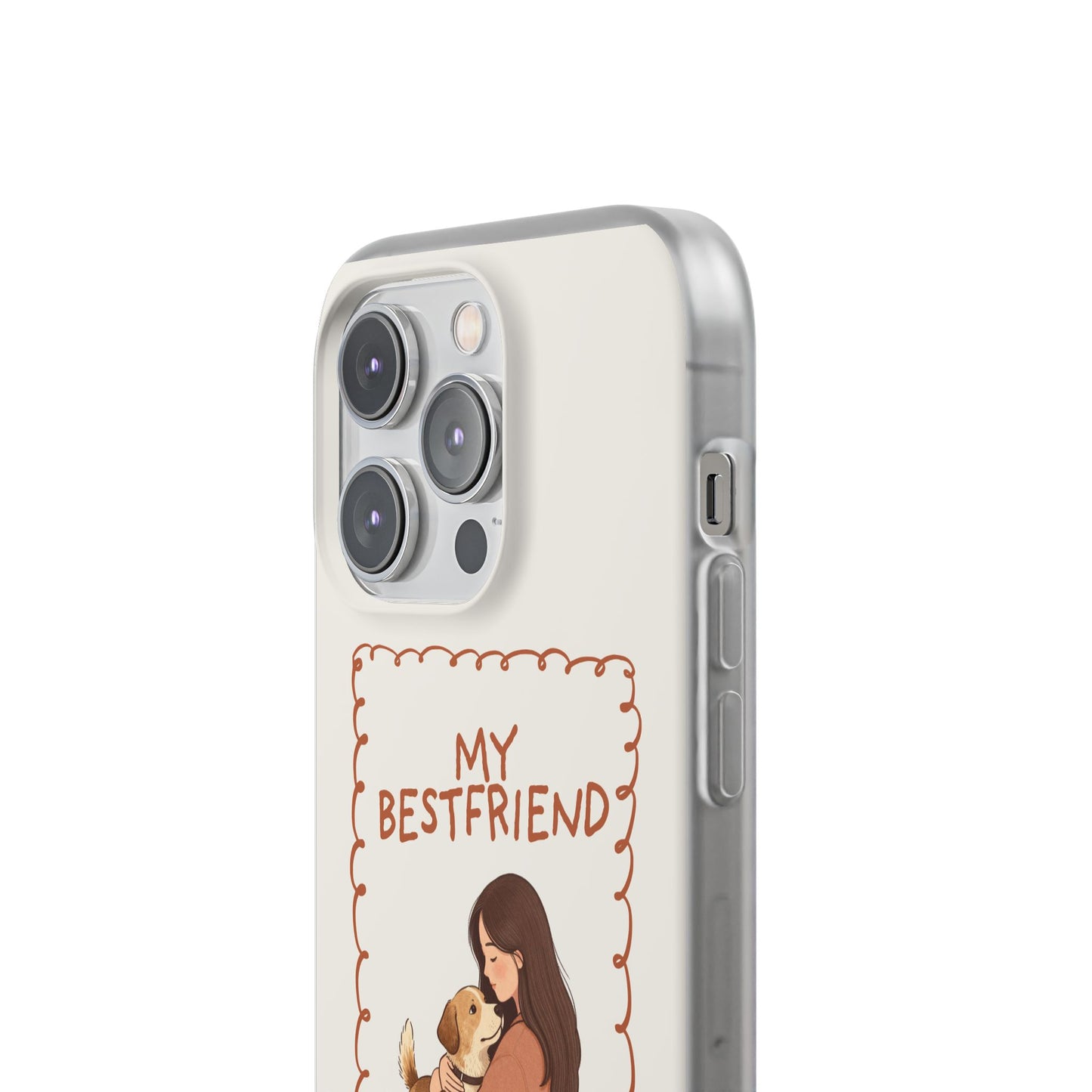 Custom "My Best Friend" Pet Parent Phone Case | Personalised Earth-Tone Minimalist Cover