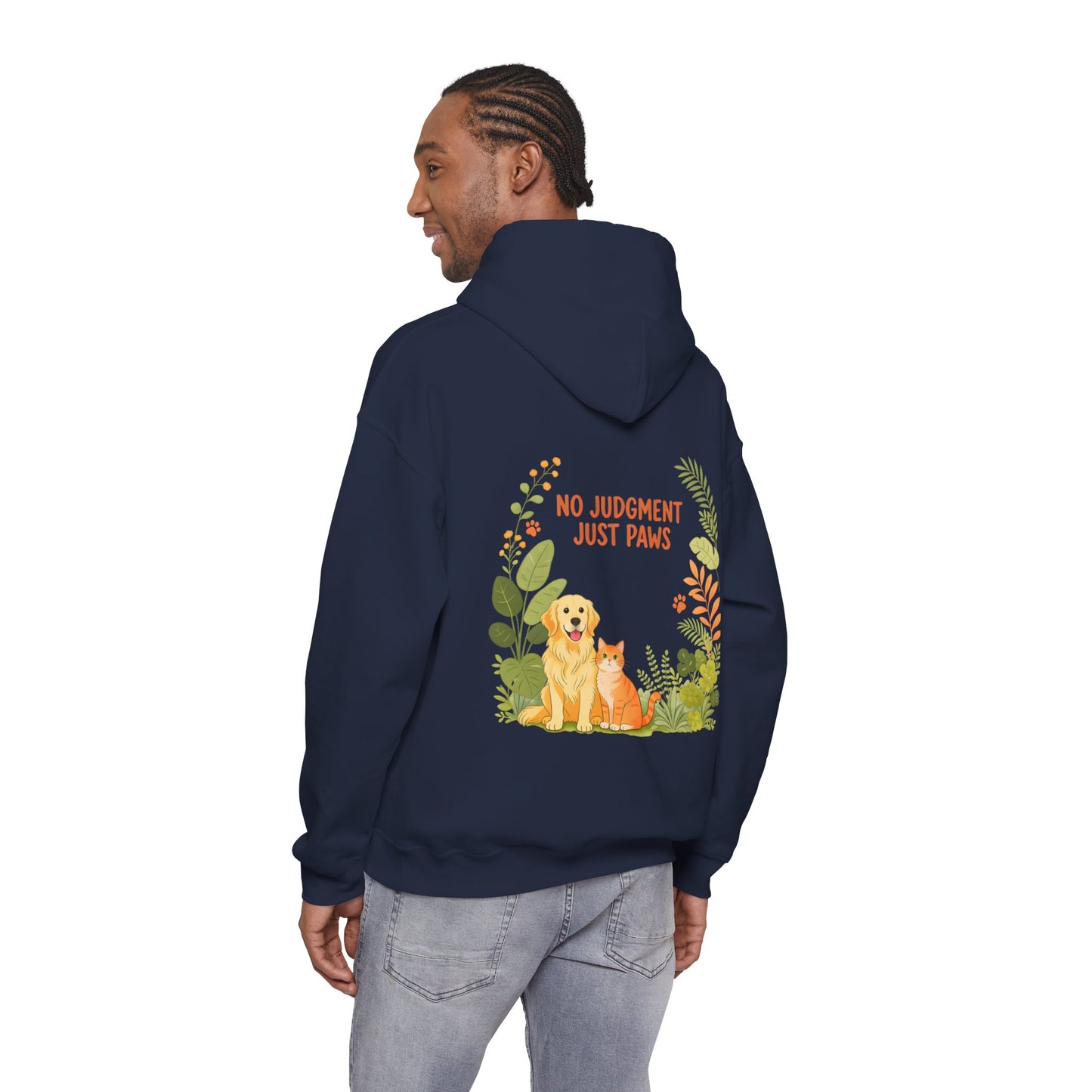 No Judgment, Just Paws Hoodie – For Mindful Pet Parents