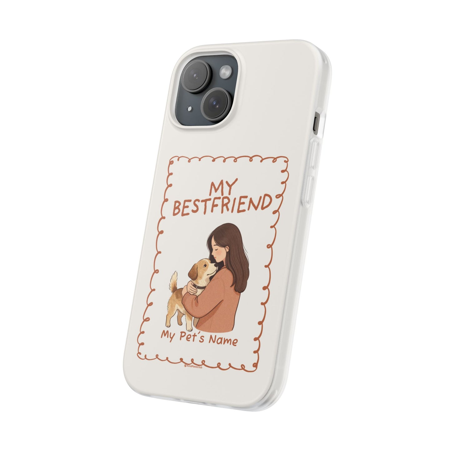 Custom "My Best Friend" Pet Parent Phone Case | Personalised Earth-Tone Minimalist Cover