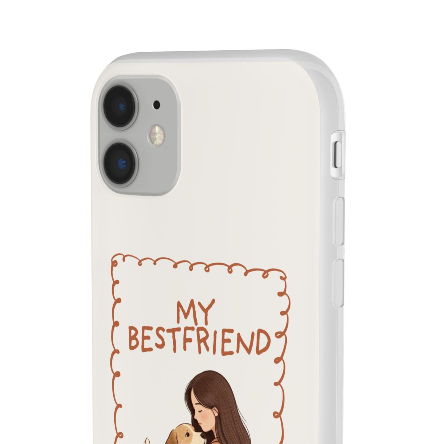 Custom "My Best Friend" Pet Parent Phone Case | Personalised Earth-Tone Minimalist Cover