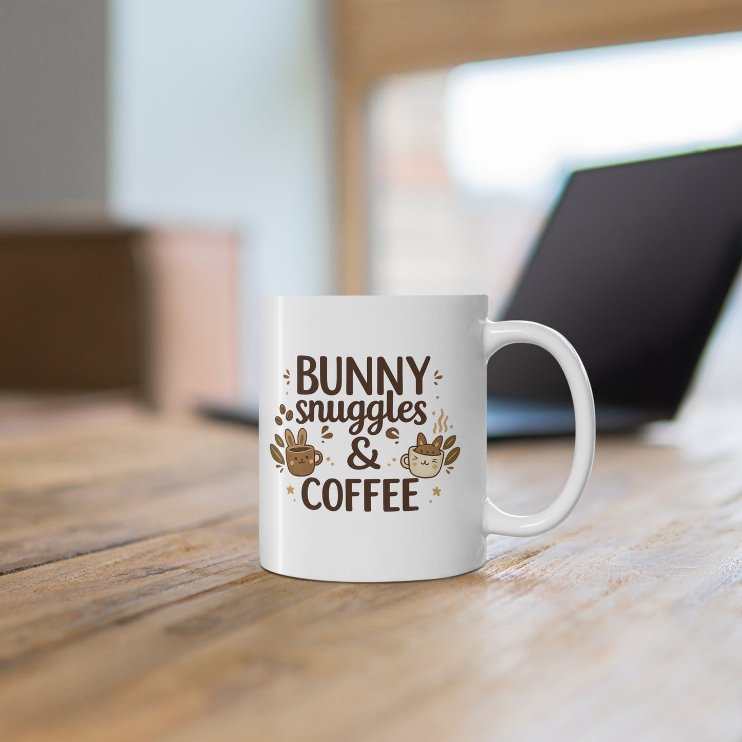 Bunny Snuggles Retro Rabbit Lover Mug - The Mindful Pet Parent Collection