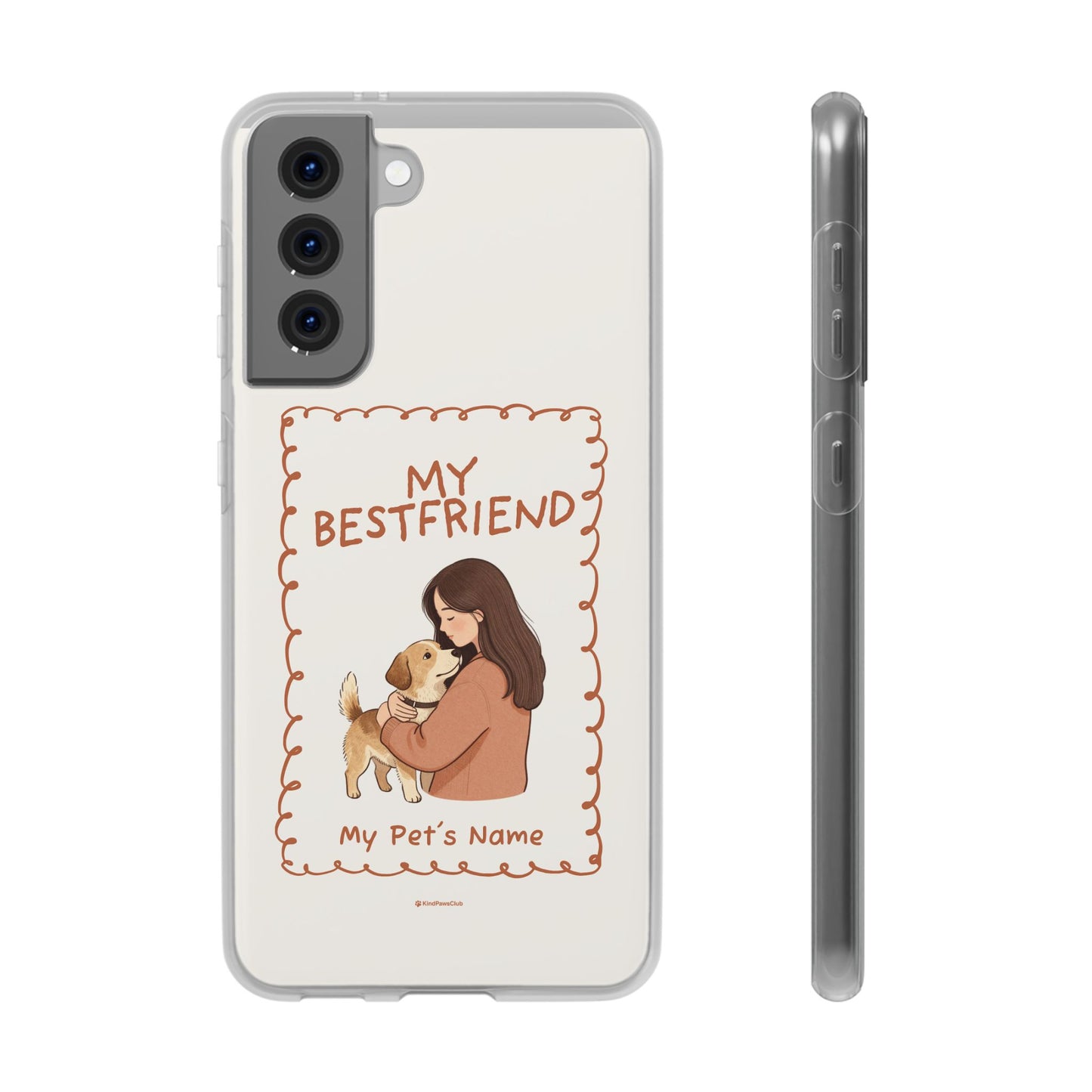 Custom "My Best Friend" Pet Parent Phone Case | Personalised Earth-Tone Minimalist Cover