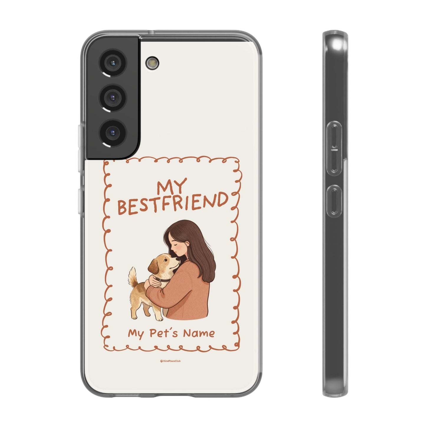 Custom "My Best Friend" Pet Parent Phone Case | Personalised Earth-Tone Minimalist Cover