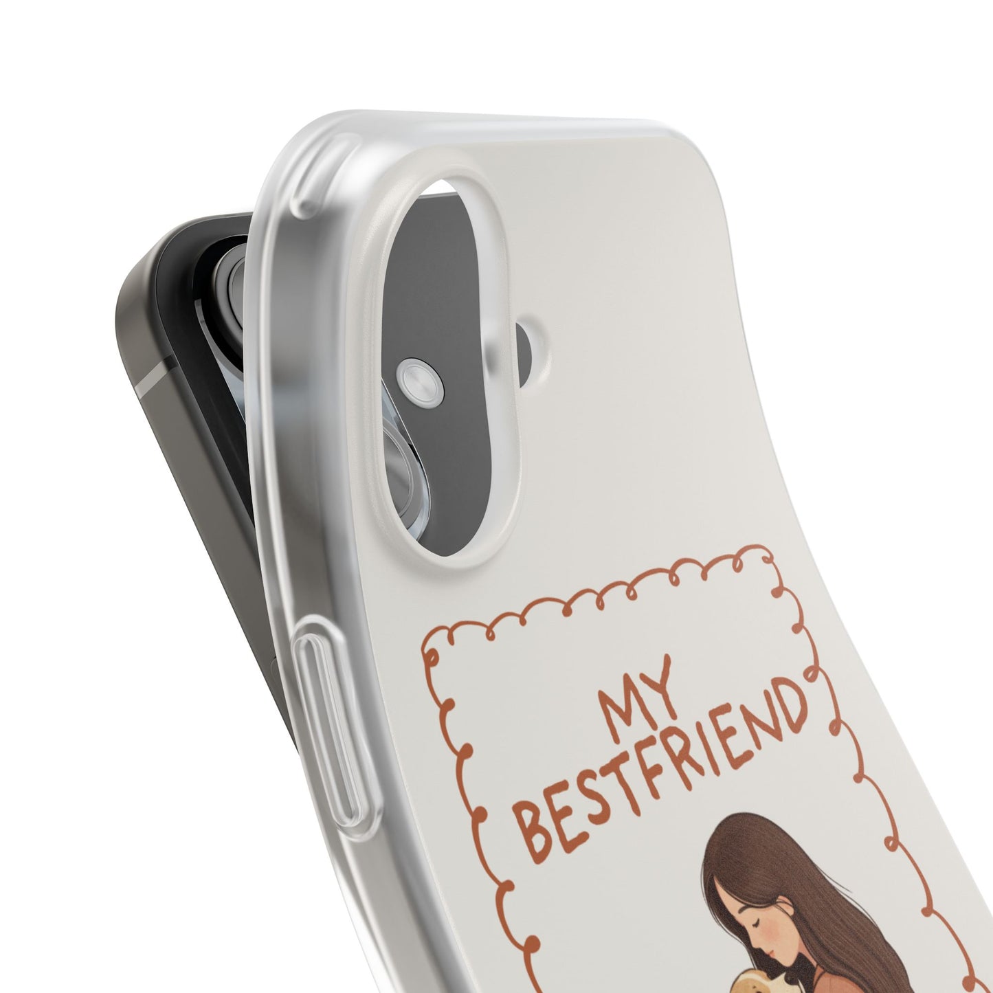 Custom "My Best Friend" Pet Parent Phone Case | Personalised Earth-Tone Minimalist Cover