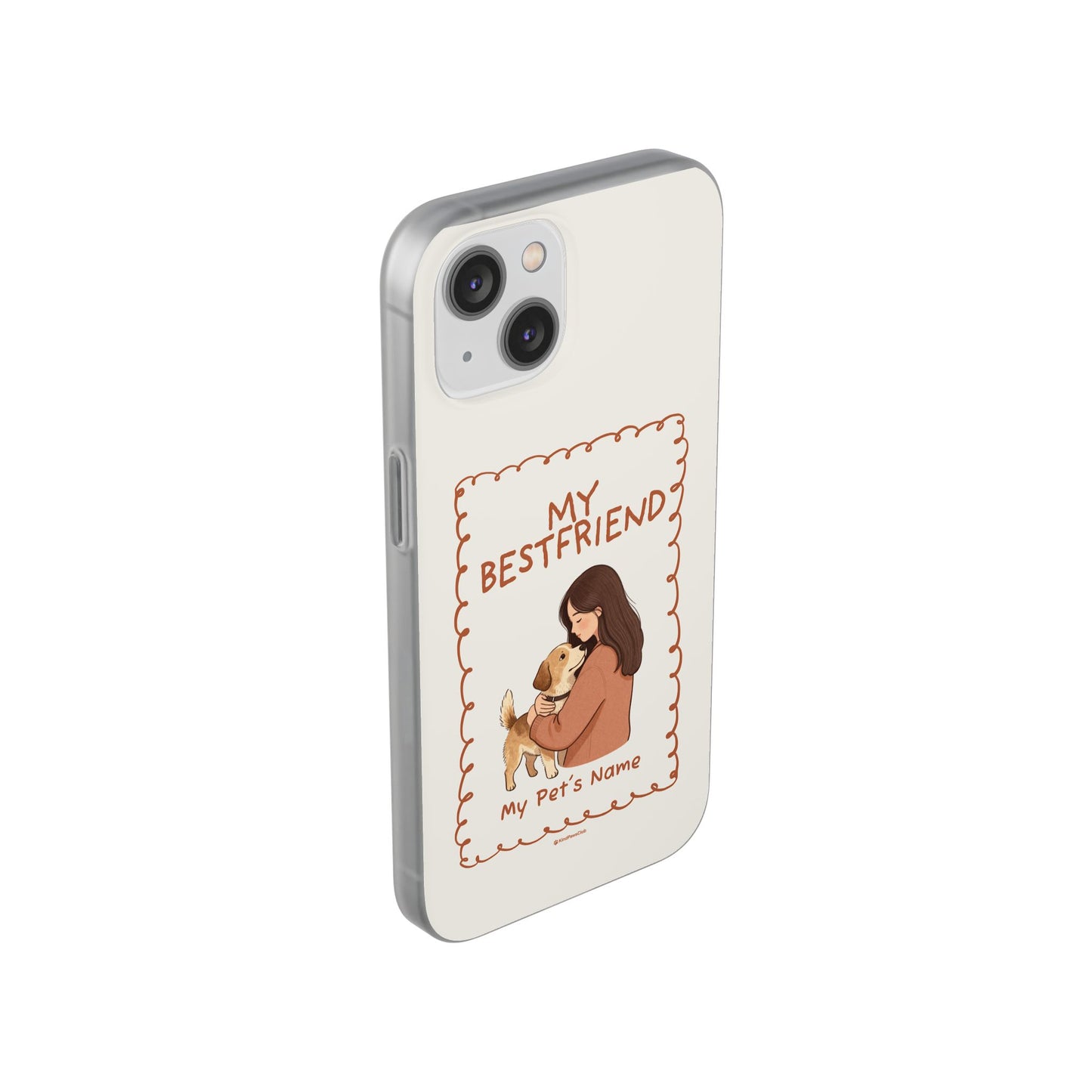 Custom "My Best Friend" Pet Parent Phone Case | Personalised Earth-Tone Minimalist Cover