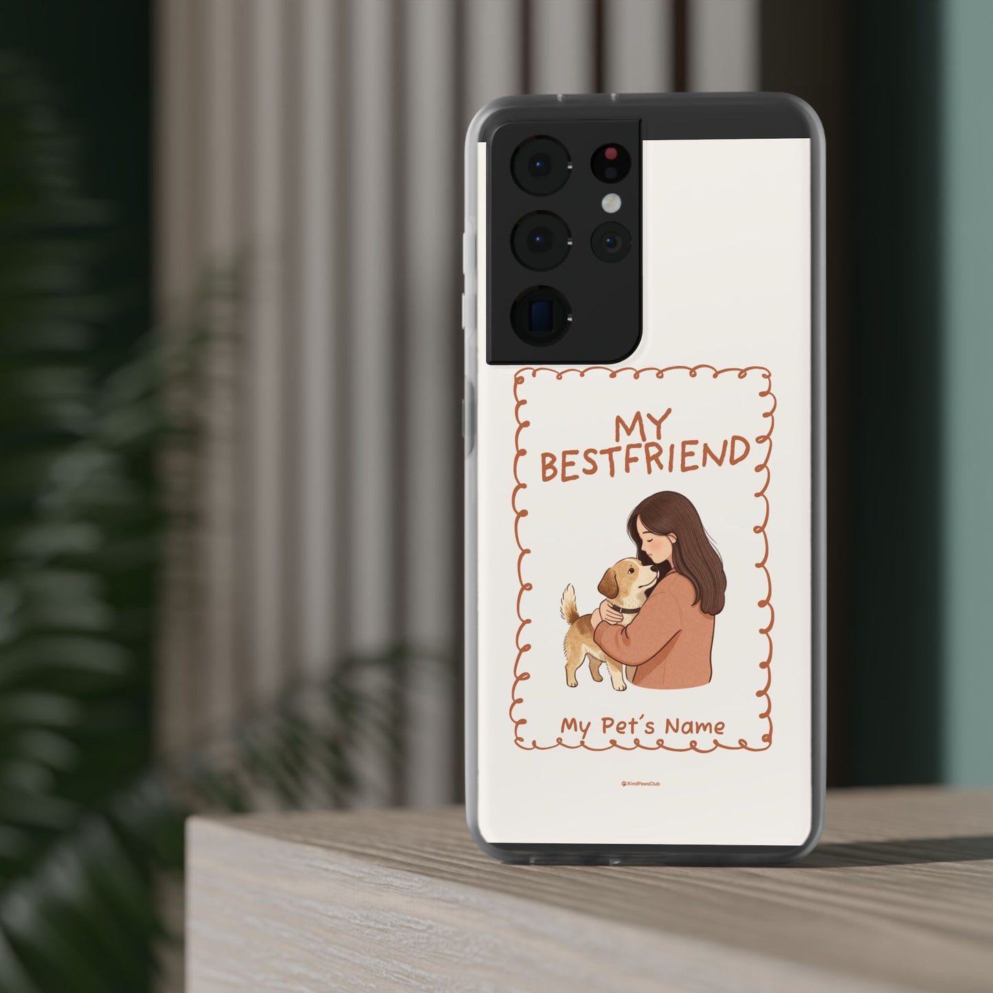 Custom "My Best Friend" Pet Parent Phone Case | Personalised Earth-Tone Minimalist Cover