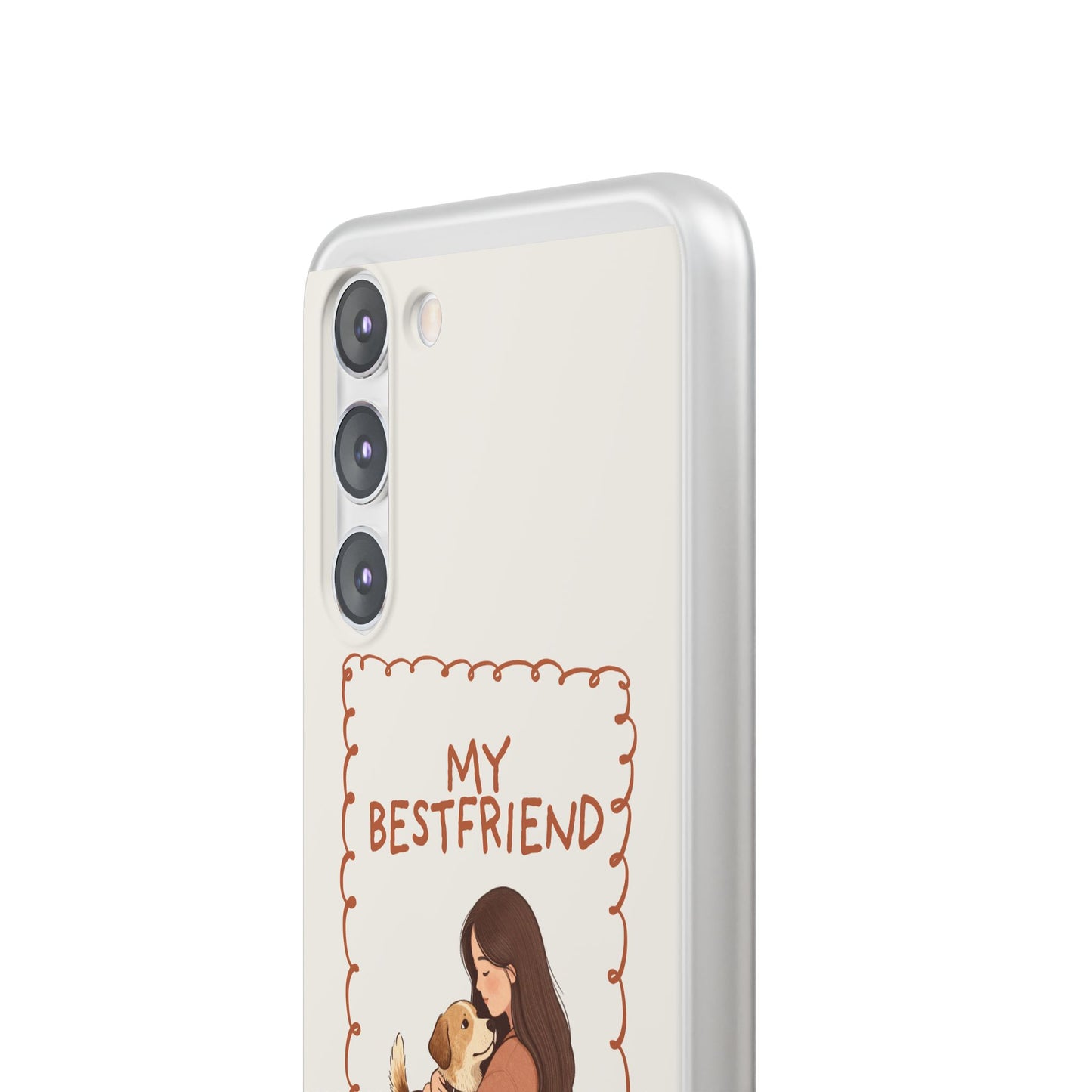 Custom "My Best Friend" Pet Parent Phone Case | Personalised Earth-Tone Minimalist Cover