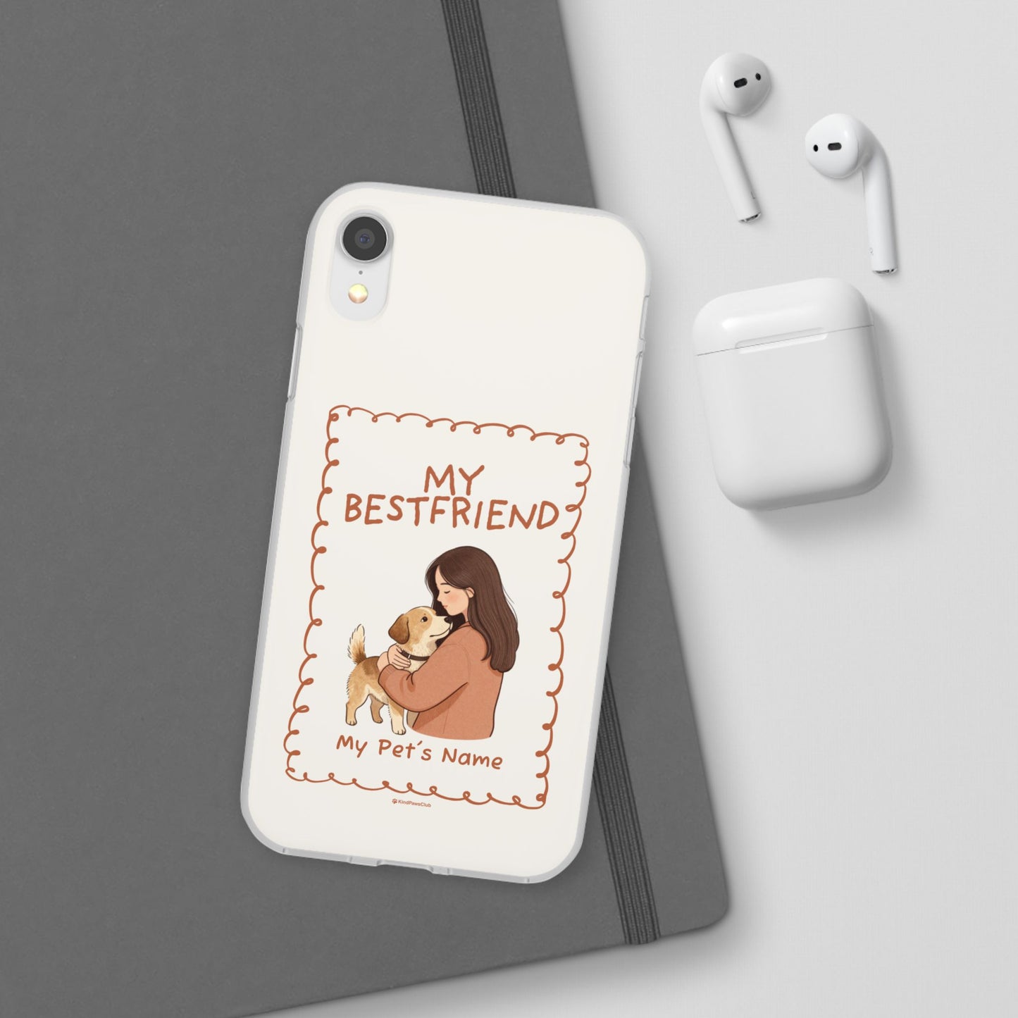 Custom "My Best Friend" Pet Parent Phone Case | Personalised Earth-Tone Minimalist Cover