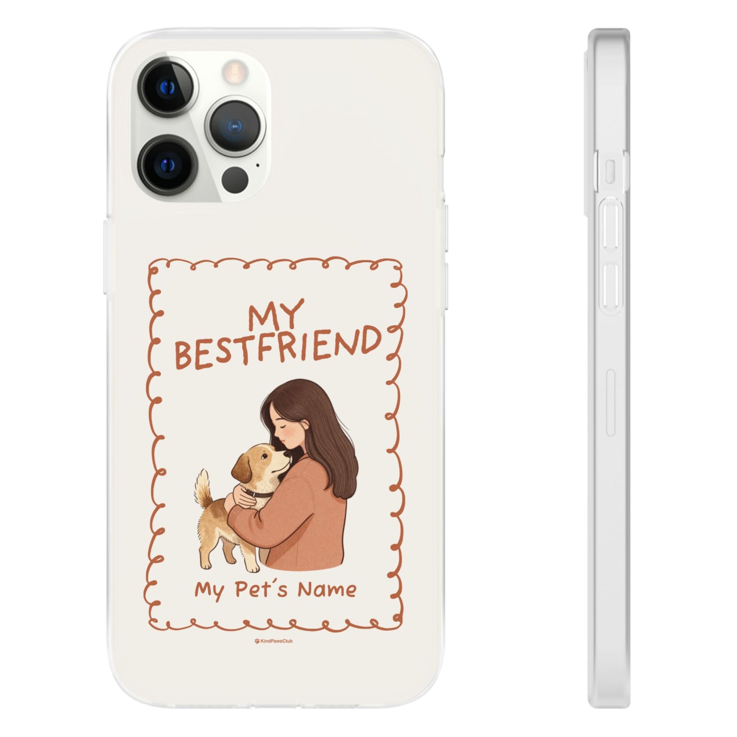Custom "My Best Friend" Pet Parent Phone Case | Personalised Earth-Tone Minimalist Cover