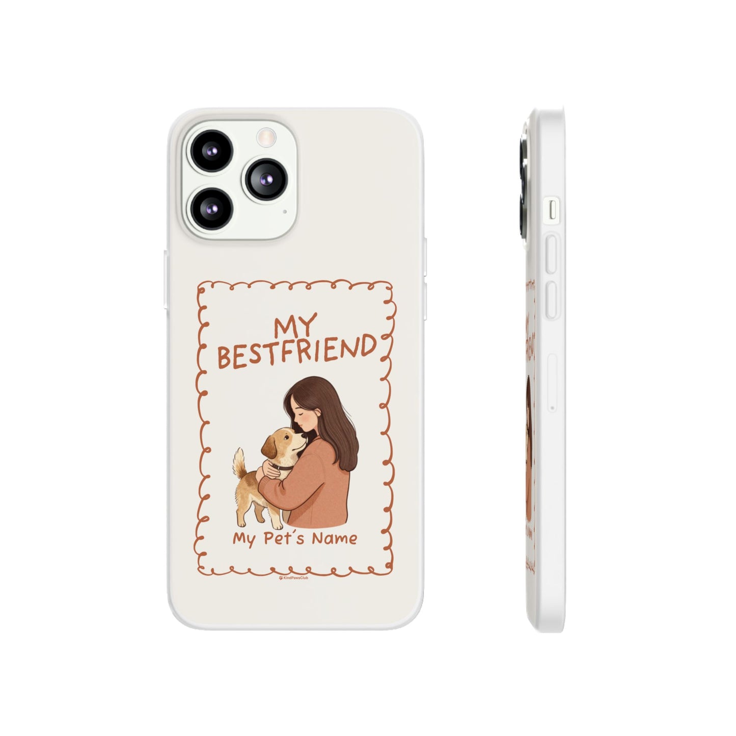 Custom "My Best Friend" Pet Parent Phone Case | Personalised Earth-Tone Minimalist Cover