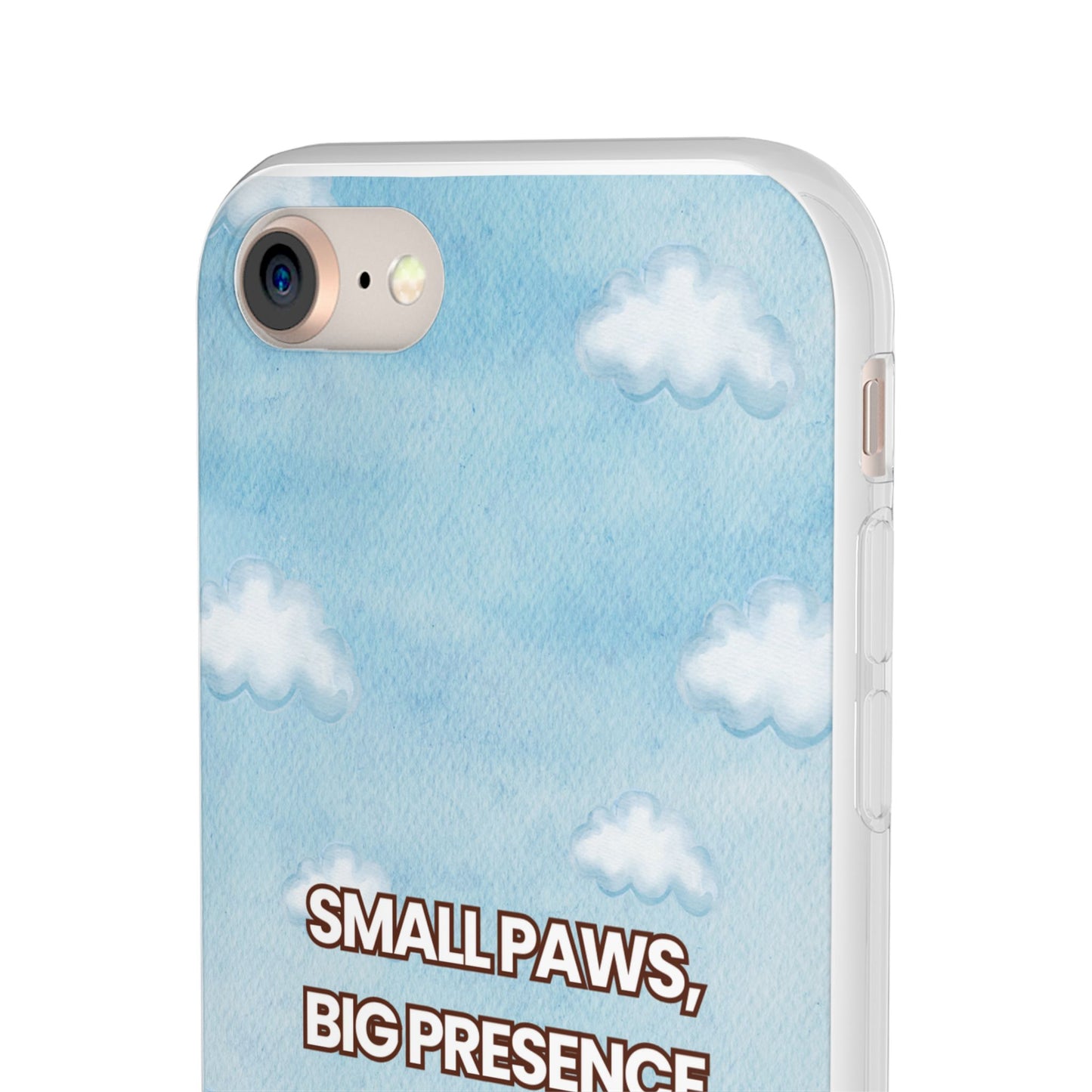 "Small Paws, Big Presence" iPhone Case – Whimsical Dog & Clouds Eco-Friendly Phone Cover