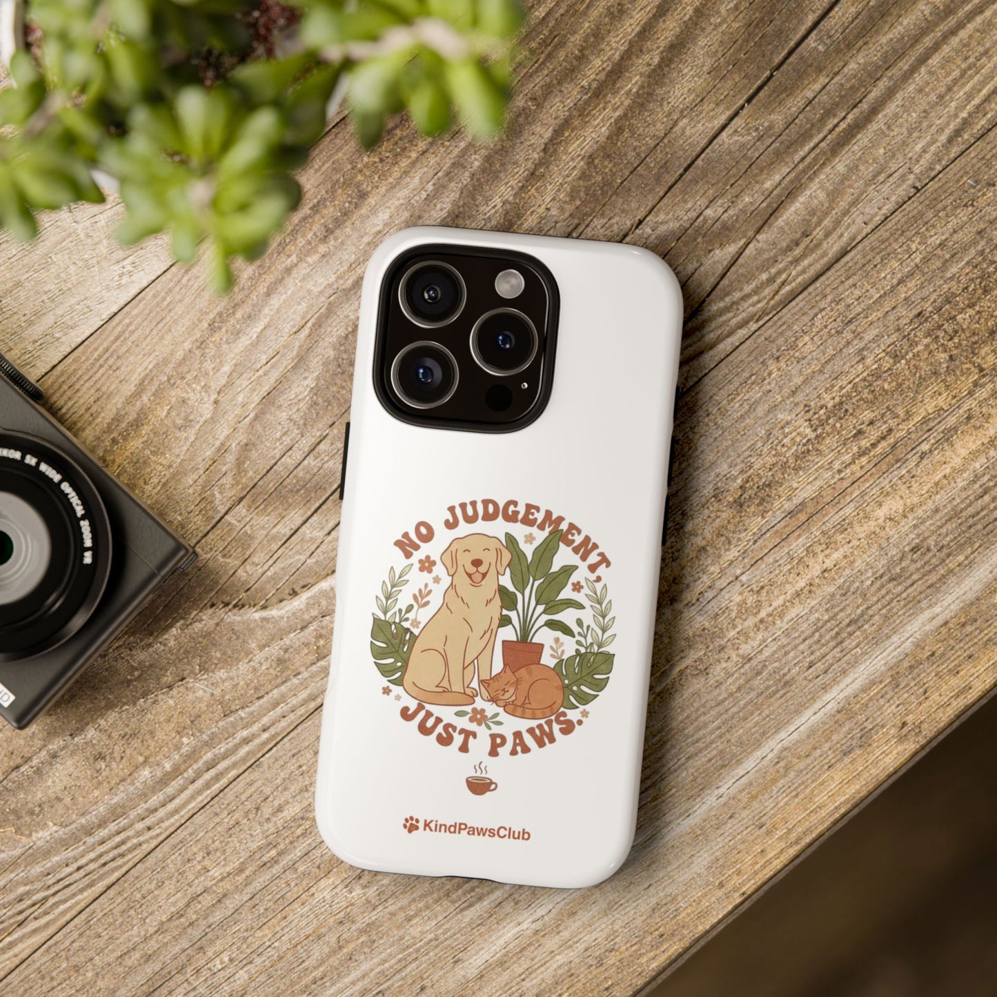 Retro Pet Wellness iPhone Case - 70s Minimalist Dog & Cat Protective Phone Cover