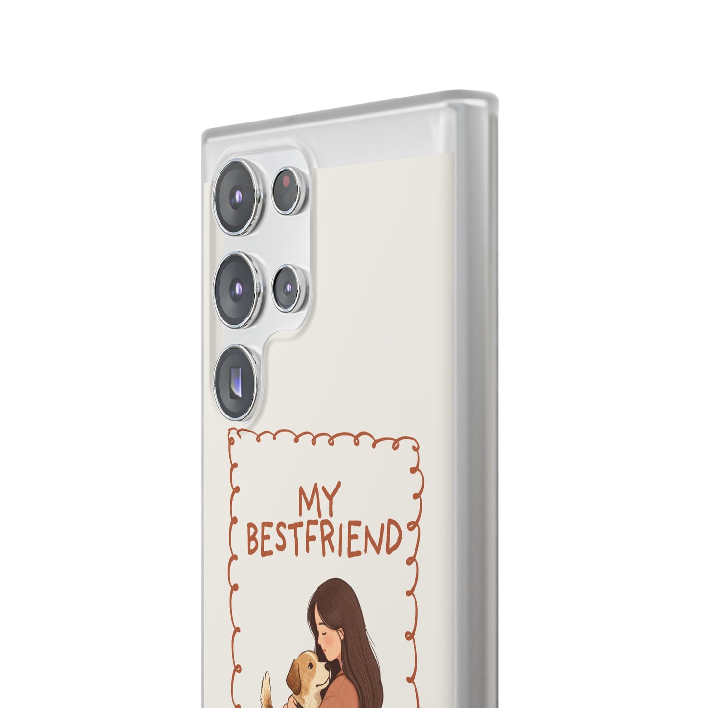 Custom "My Best Friend" Pet Parent Phone Case | Personalised Earth-Tone Minimalist Cover