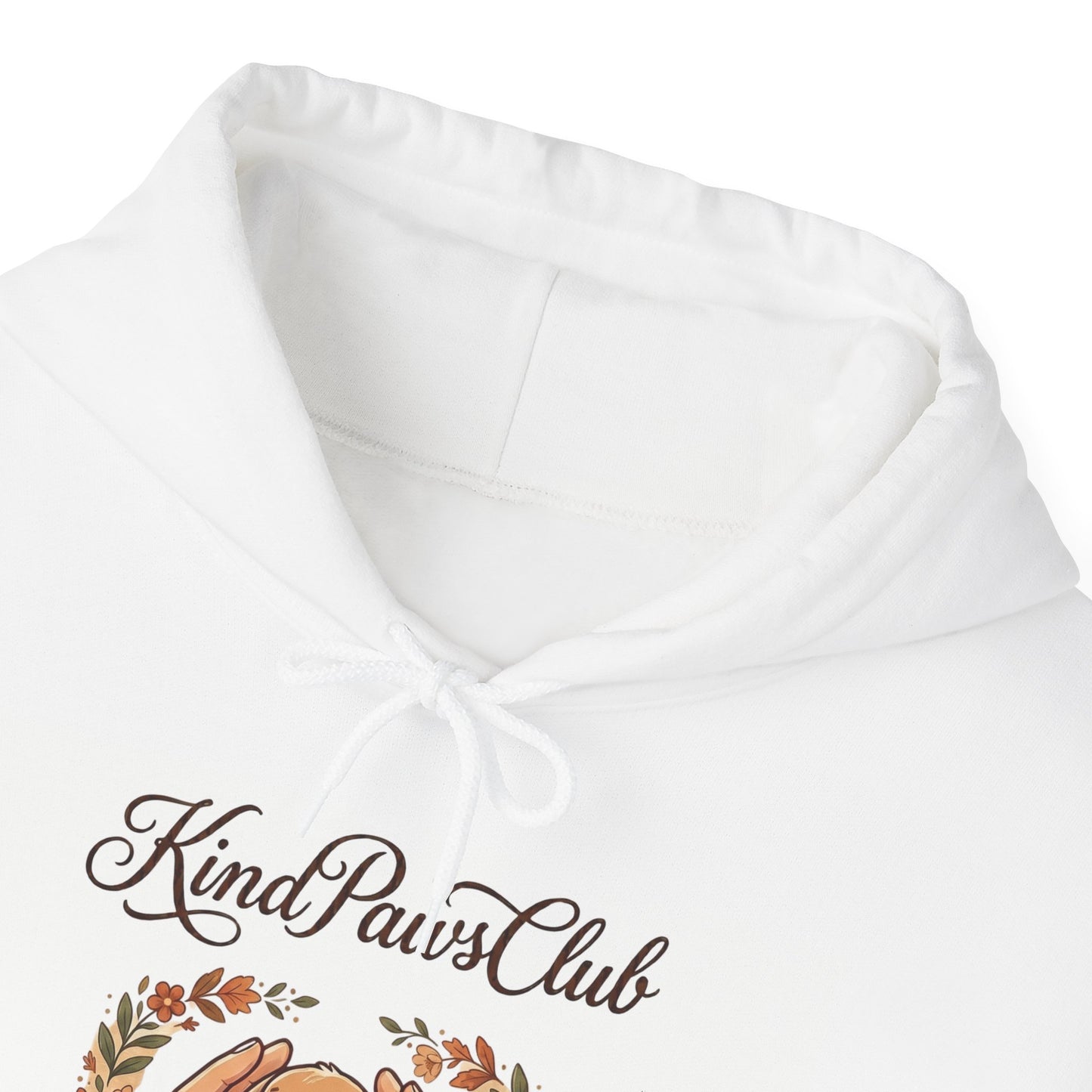 KindPawsClub Retro Bunny "Gentle Hearts" Hoodie – 70s Minimalist Wellness Streetwear