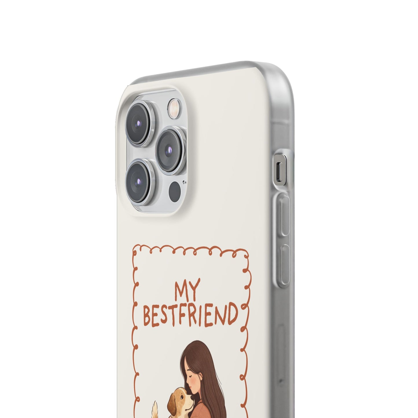 Custom "My Best Friend" Pet Parent Phone Case | Personalised Earth-Tone Minimalist Cover