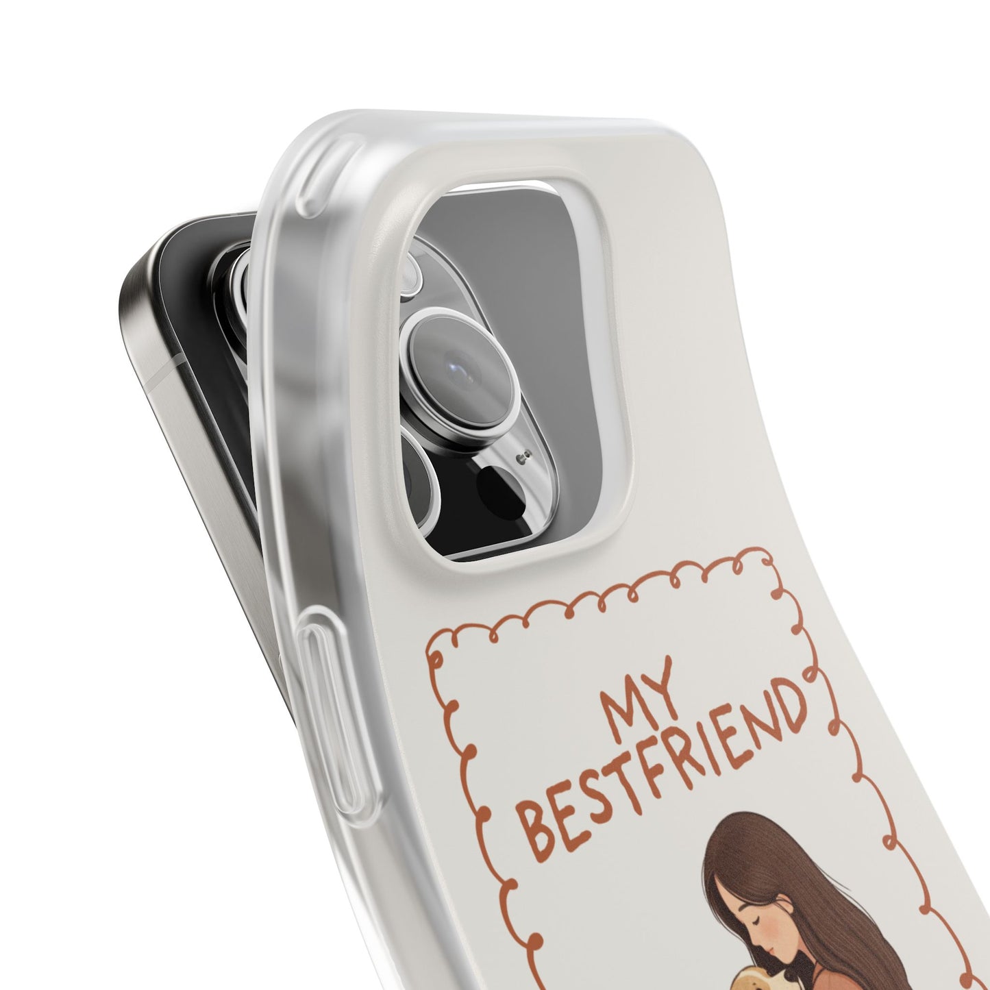 Custom "My Best Friend" Pet Parent Phone Case | Personalised Earth-Tone Minimalist Cover