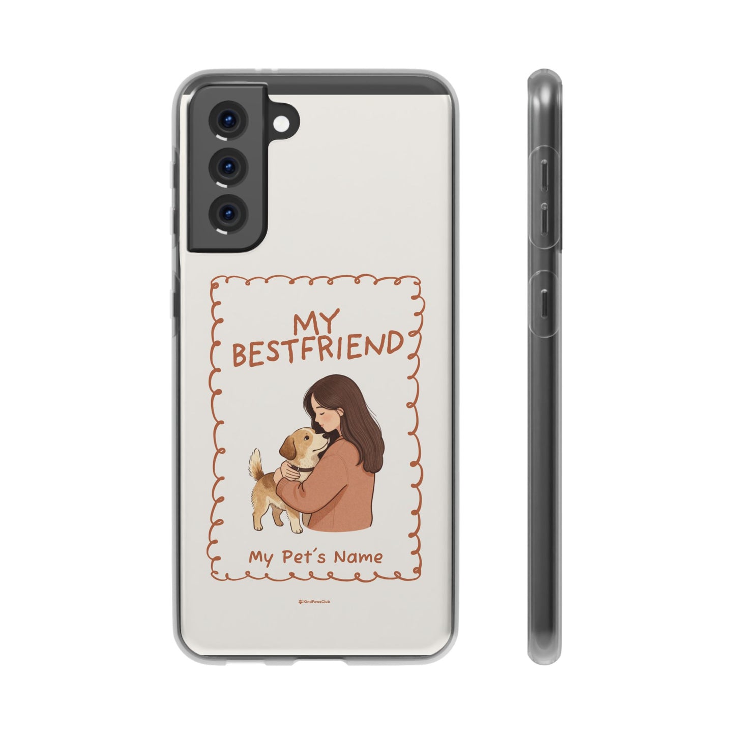 Custom "My Best Friend" Pet Parent Phone Case | Personalised Earth-Tone Minimalist Cover
