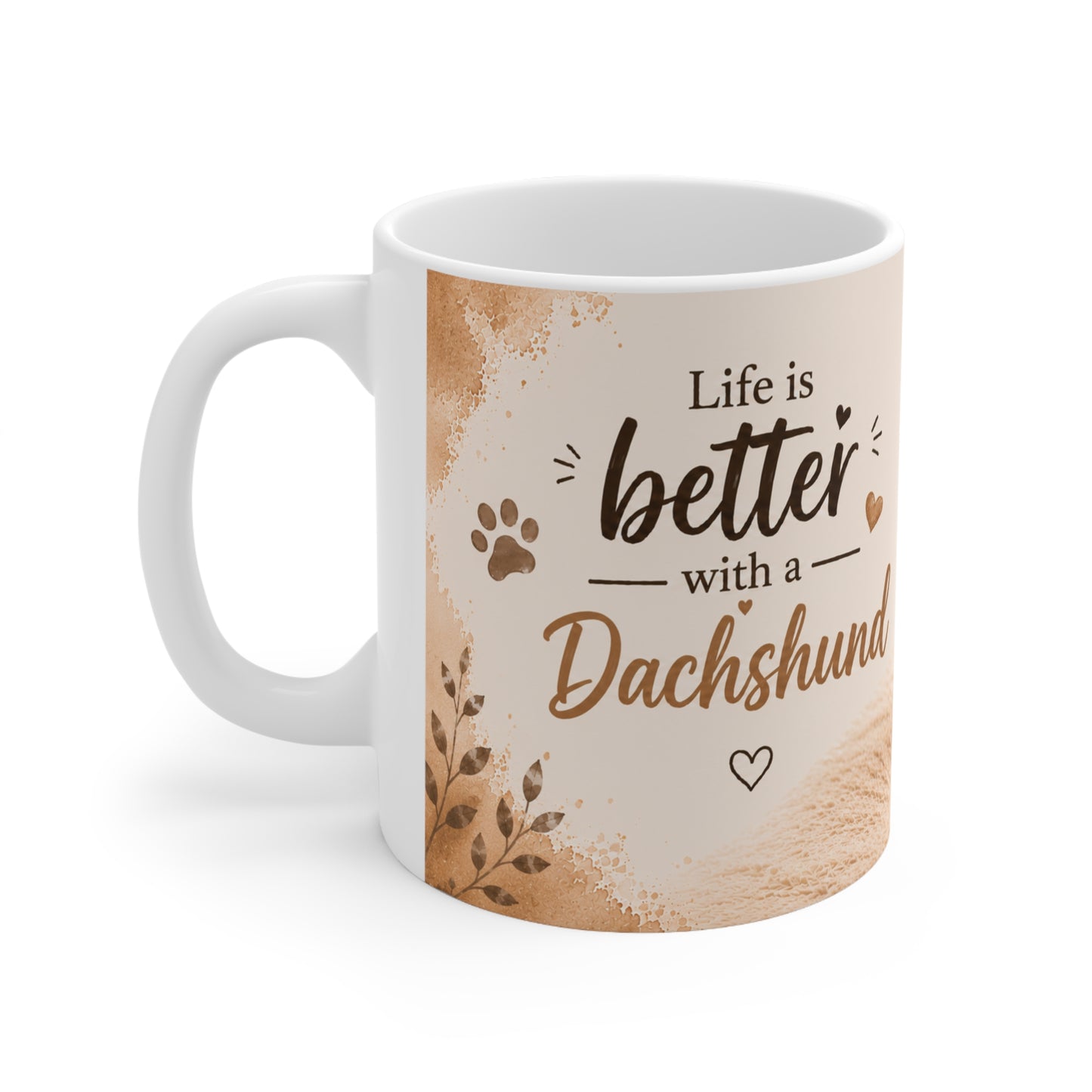 Dachshund Puppy Mug – Cute Sausage Dog Coffee Cup Gift | Dog Lover Aesthetic Ceramic Mug