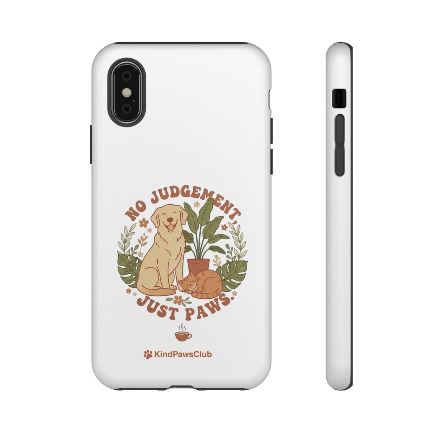 Retro Pet Wellness iPhone Case - 70s Minimalist Dog & Cat Protective Phone Cover