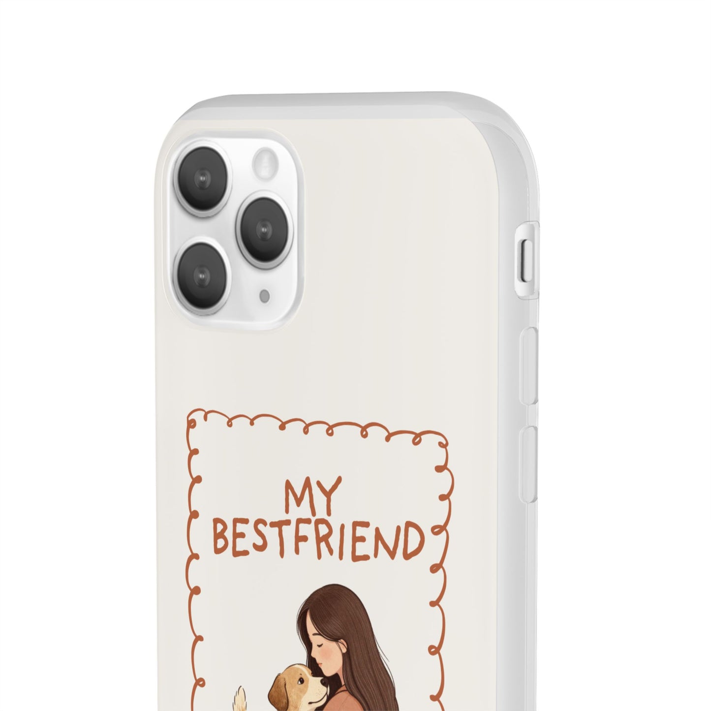 Custom "My Best Friend" Pet Parent Phone Case | Personalised Earth-Tone Minimalist Cover