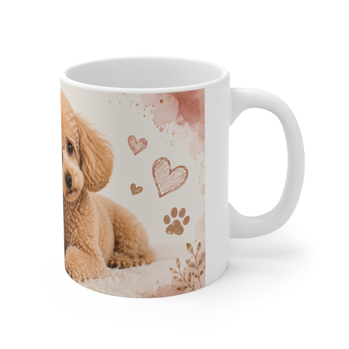 Poodle Puppy Mug – Cute Dog Lover Coffee Cup Gift | Aesthetic Pet Lover Ceramic Mug