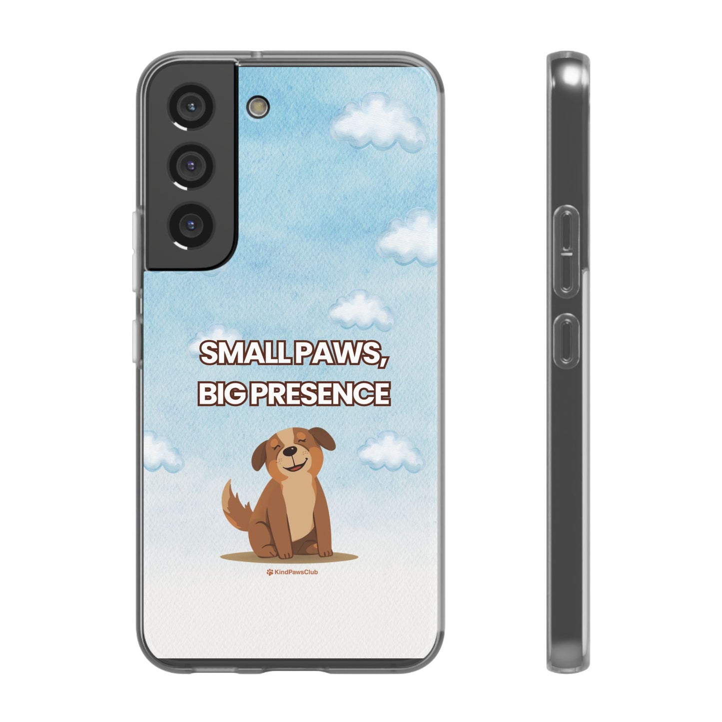"Small Paws, Big Presence" iPhone Case – Whimsical Dog & Clouds Eco-Friendly Phone Cover