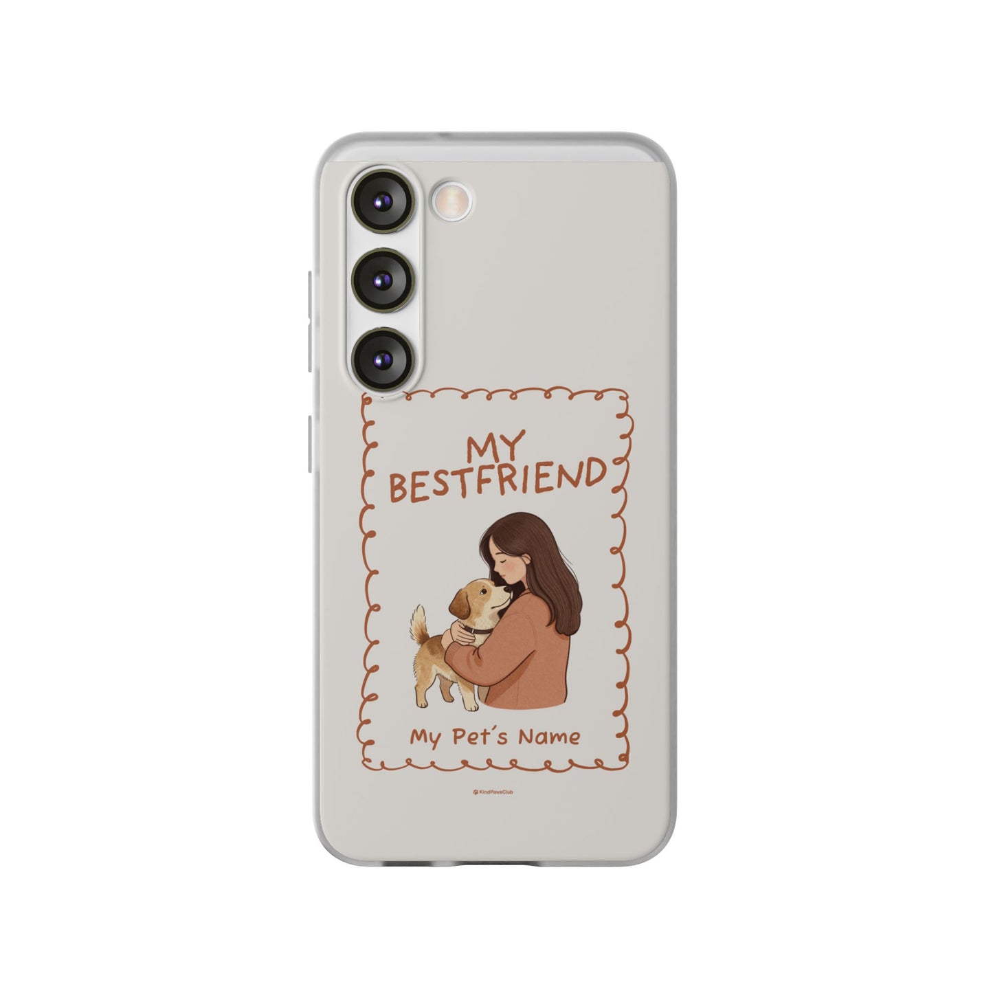 Custom "My Best Friend" Pet Parent Phone Case | Personalised Earth-Tone Minimalist Cover