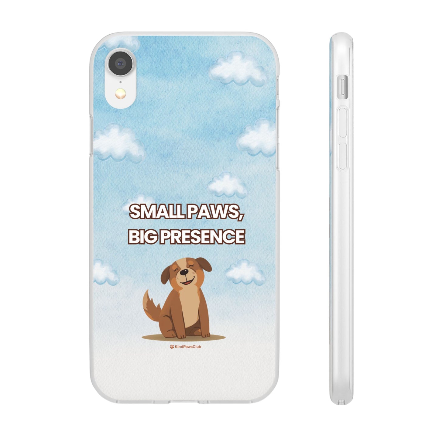 "Small Paws, Big Presence" iPhone Case – Whimsical Dog & Clouds Eco-Friendly Phone Cover