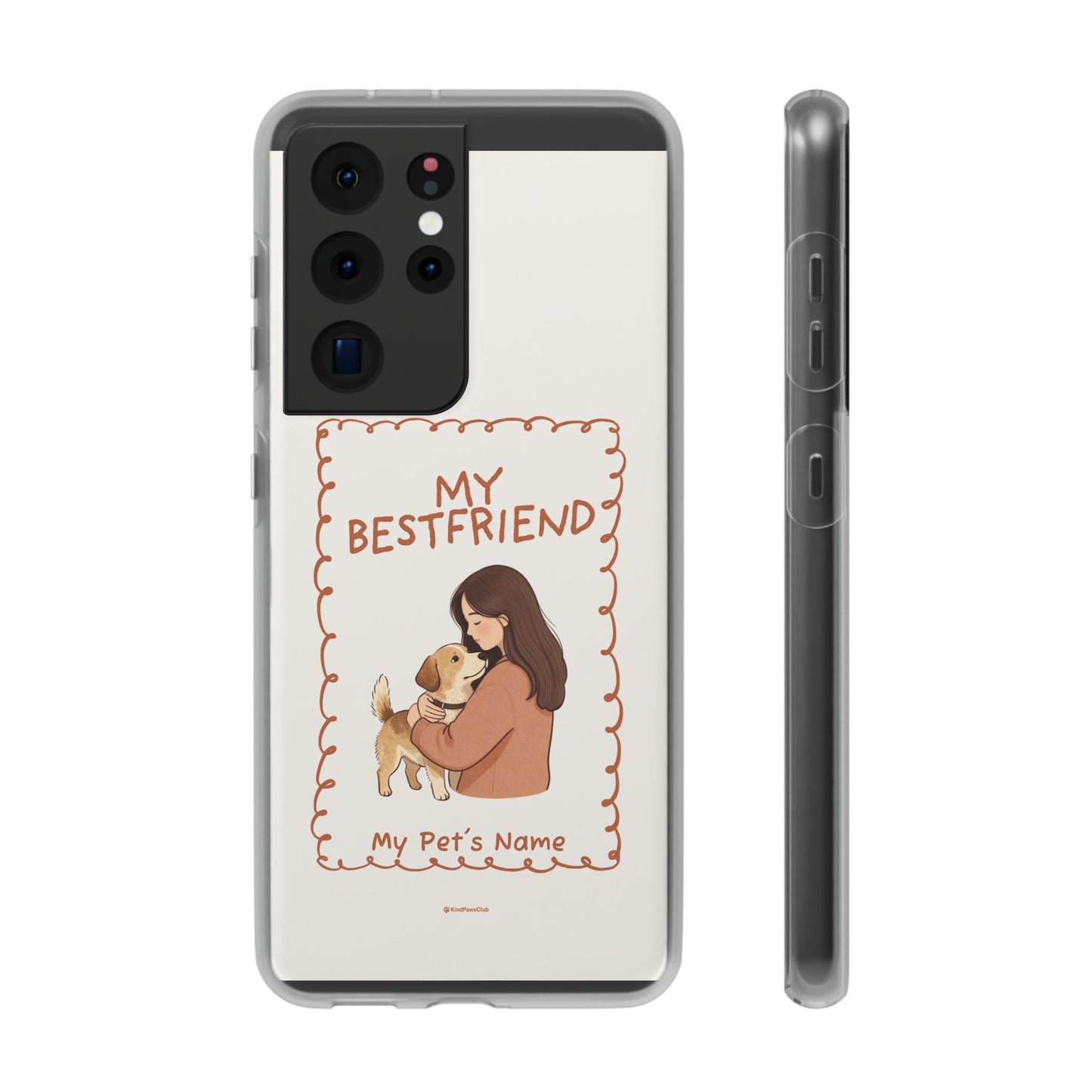 Custom "My Best Friend" Pet Parent Phone Case | Personalised Earth-Tone Minimalist Cover