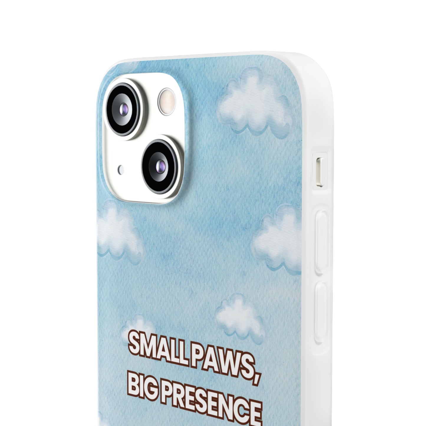 "Small Paws, Big Presence" iPhone Case – Whimsical Dog & Clouds Eco-Friendly Phone Cover