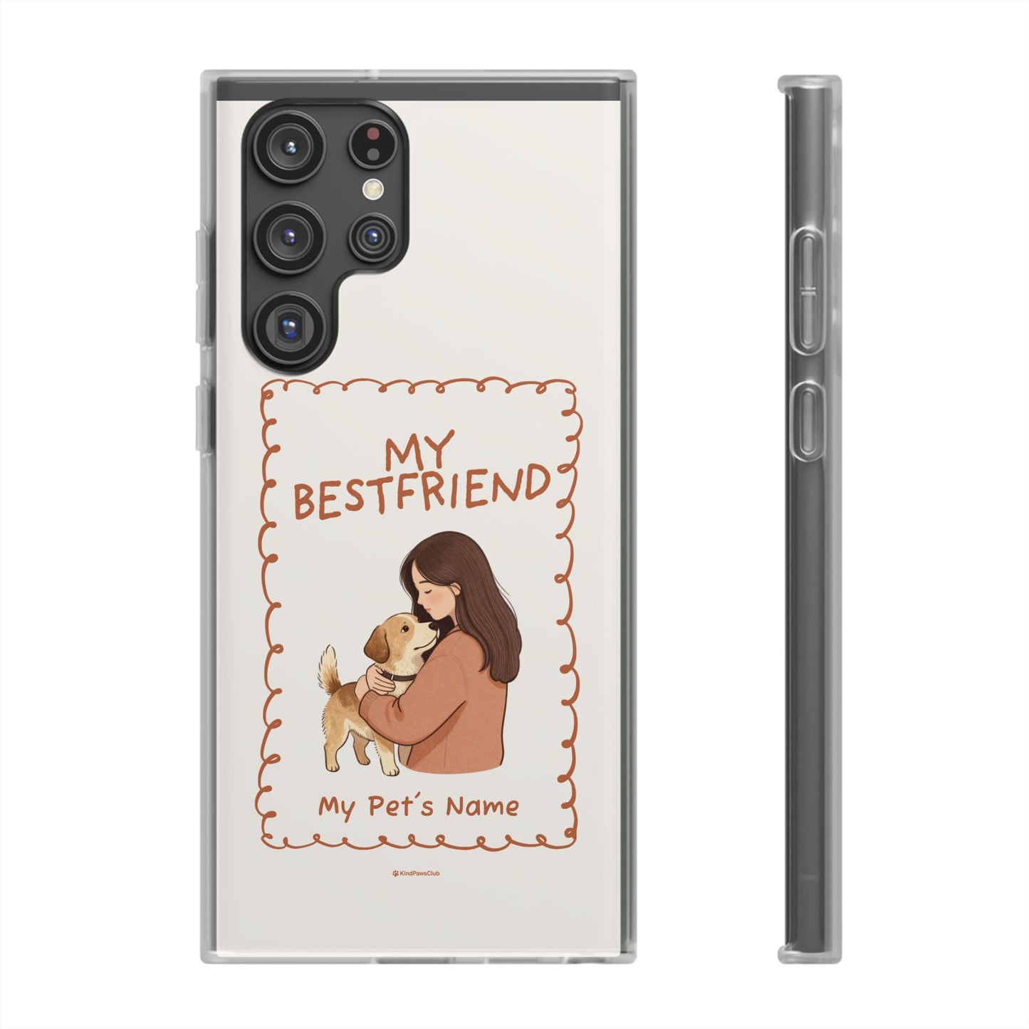 Custom "My Best Friend" Pet Parent Phone Case | Personalised Earth-Tone Minimalist Cover