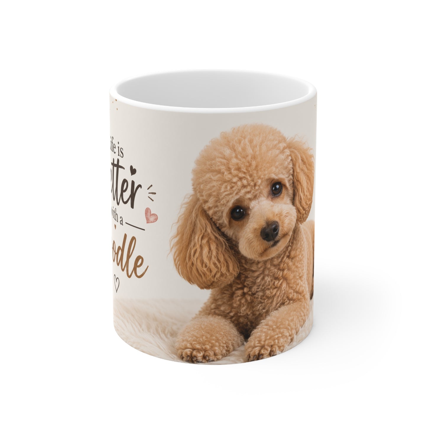 Poodle Puppy Mug – Cute Dog Lover Coffee Cup Gift | Aesthetic Pet Lover Ceramic Mug