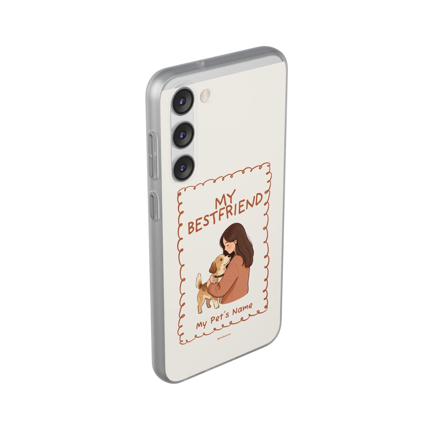 Custom "My Best Friend" Pet Parent Phone Case | Personalised Earth-Tone Minimalist Cover