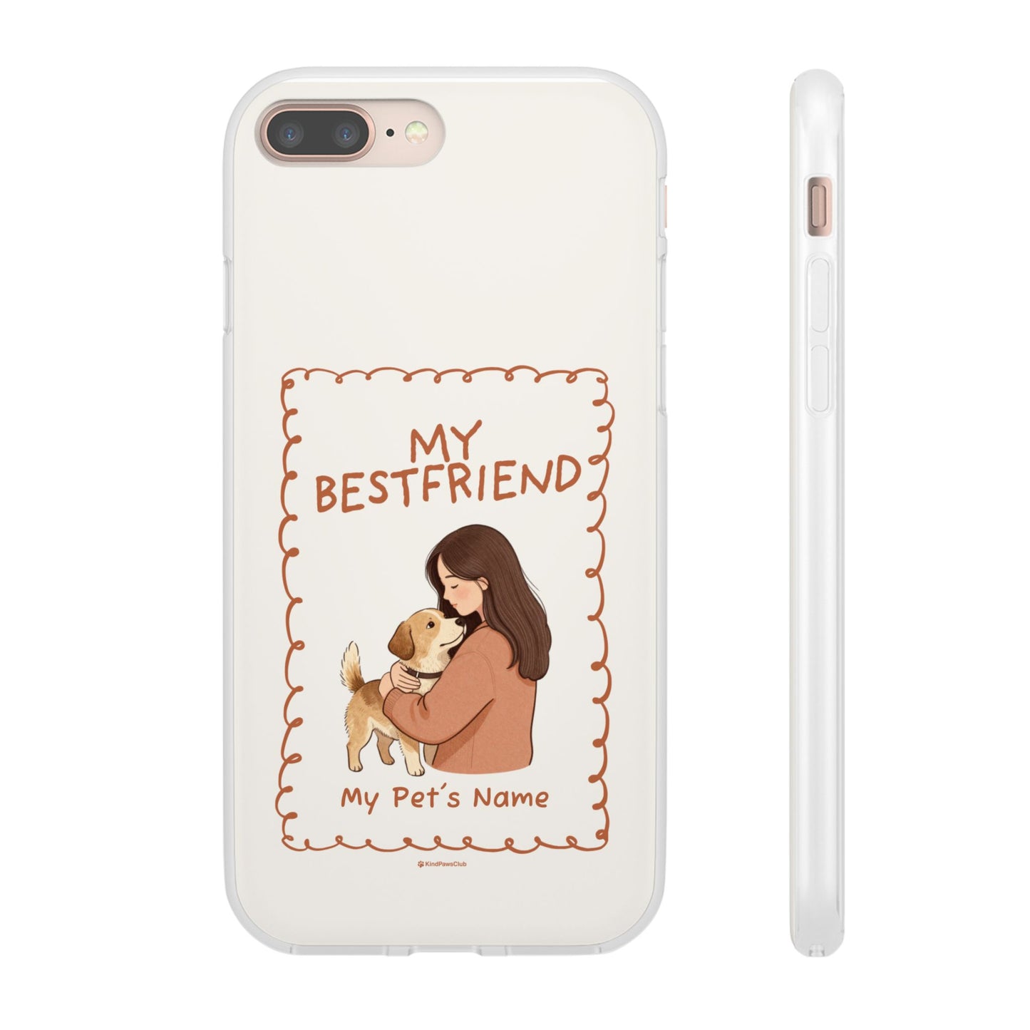 Custom "My Best Friend" Pet Parent Phone Case | Personalised Earth-Tone Minimalist Cover
