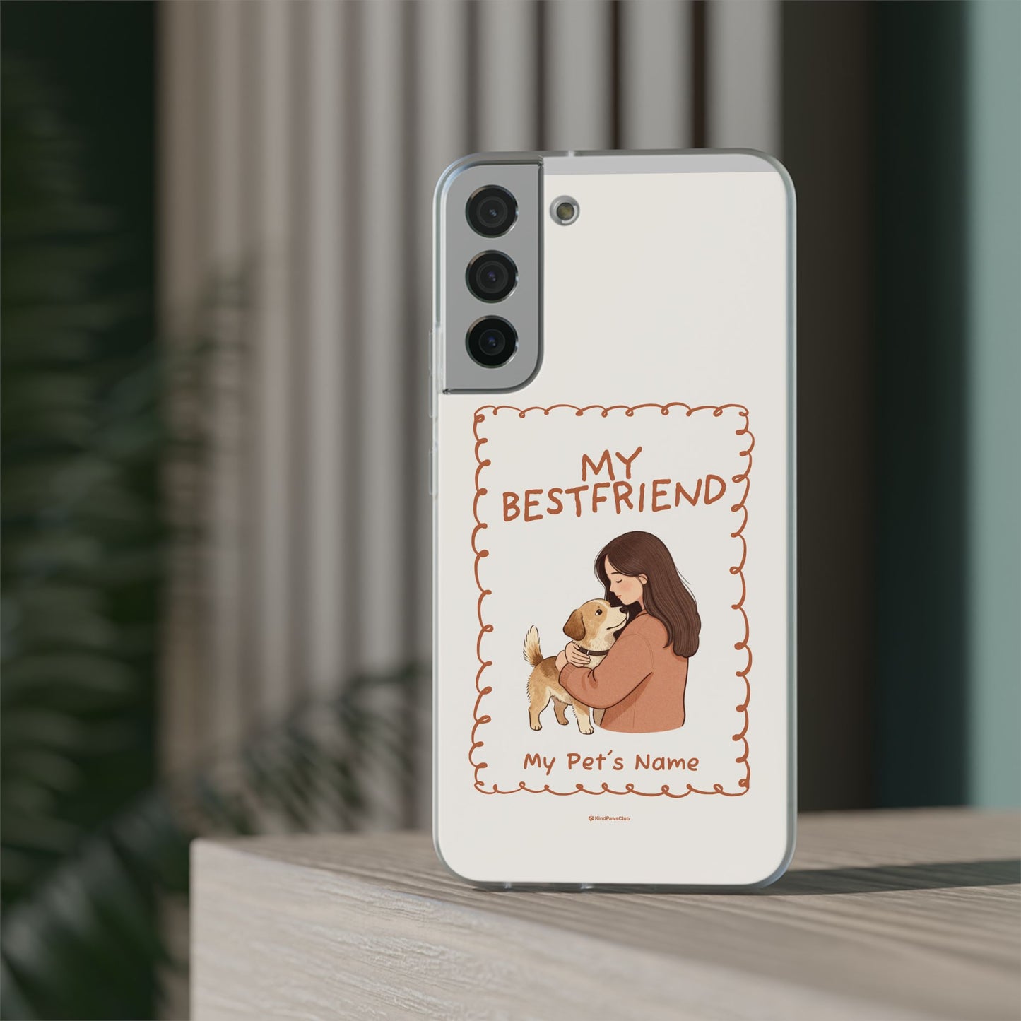 Custom "My Best Friend" Pet Parent Phone Case | Personalised Earth-Tone Minimalist Cover